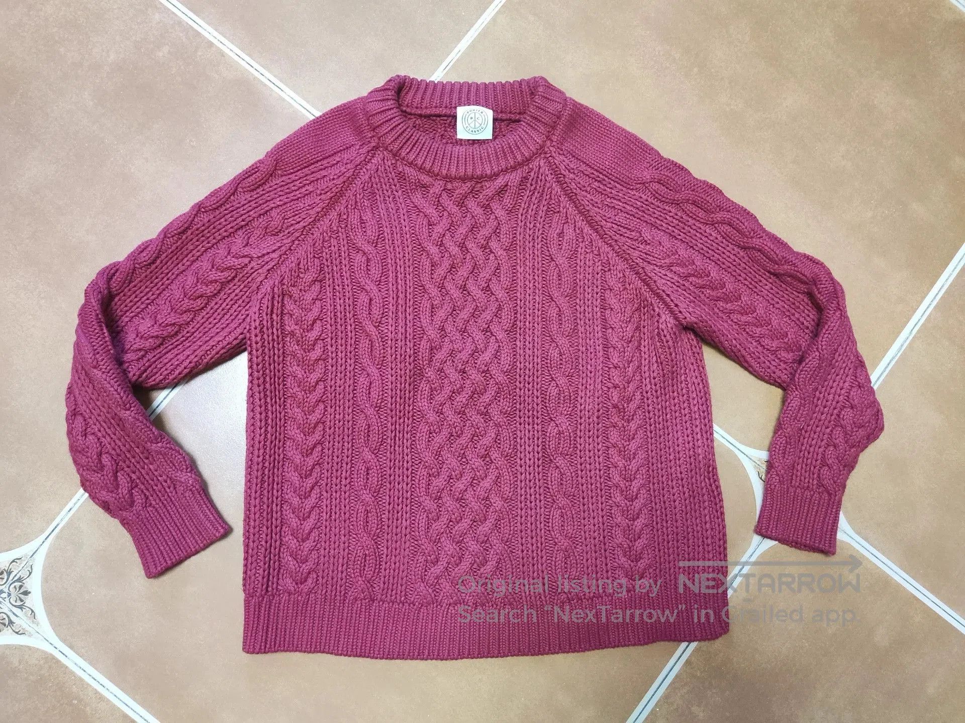 Other Red Knit Sweater with Cable Design. Size US S / EU 44-46 / 1 - 1 Thumbnail