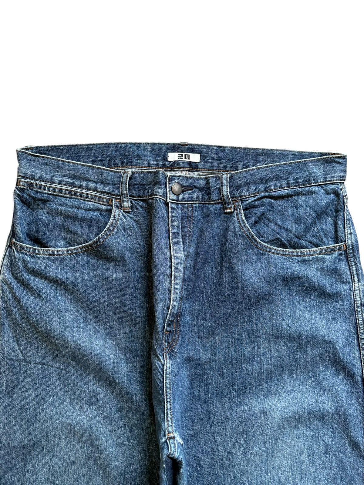 Christophe Lemaire × Japanese Brand × Uniqlo Vintage Uniqlo Blue Wash Loose Baggy Jeans Size US 38 / EU 54 - 4 Thumbnail