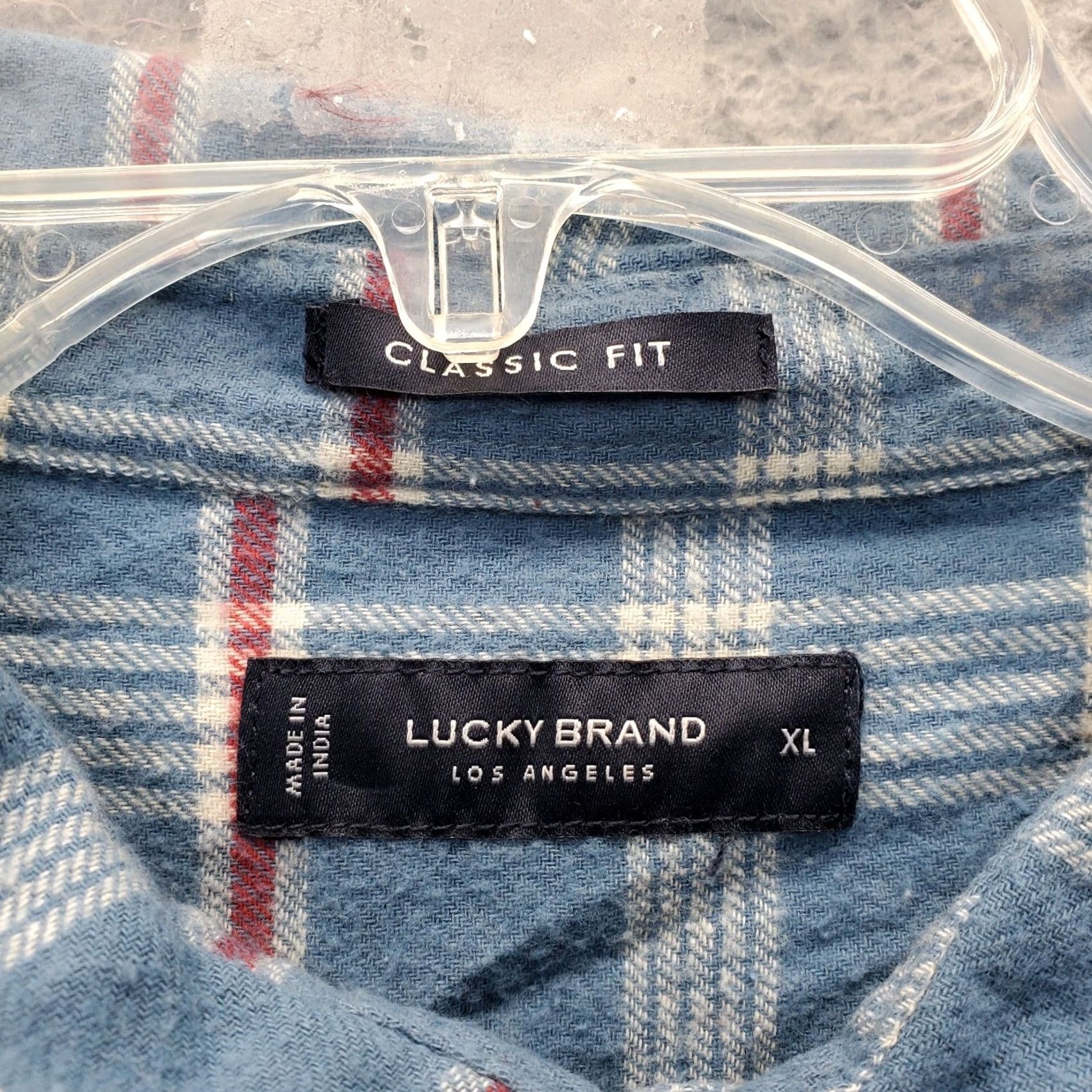 Lucky Brand Lucky Brand Mens XL Flannel Shirt Multi Plaid Classic Fit Pockets Chest Button-Up Shirt Size US XL / EU 56 / 4 - 6 Thumbnail
