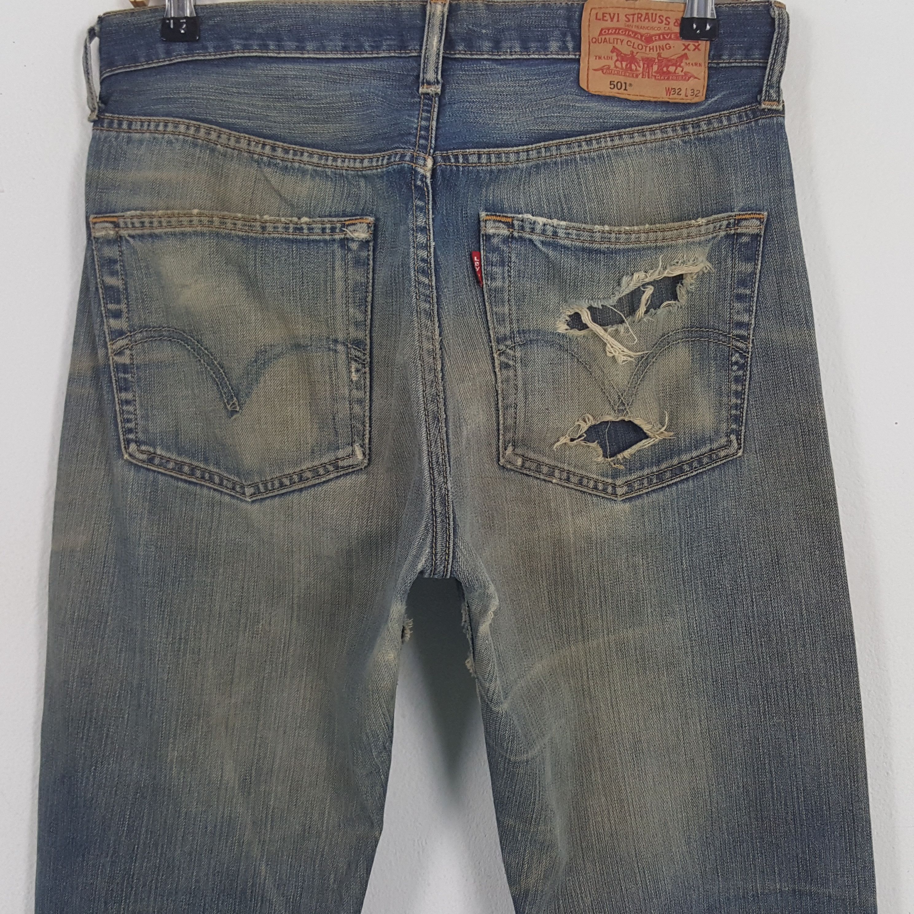 Levi's × Vintage Vintage Levis Distressed Style Denim Jeans Size US 31 - 5 Thumbnail