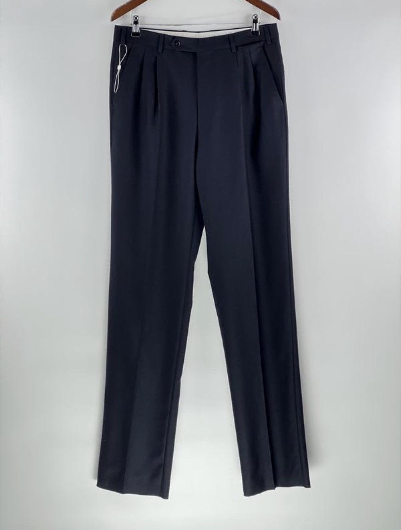 Burberry London Men's Navy Blue Wool Pants Size 50