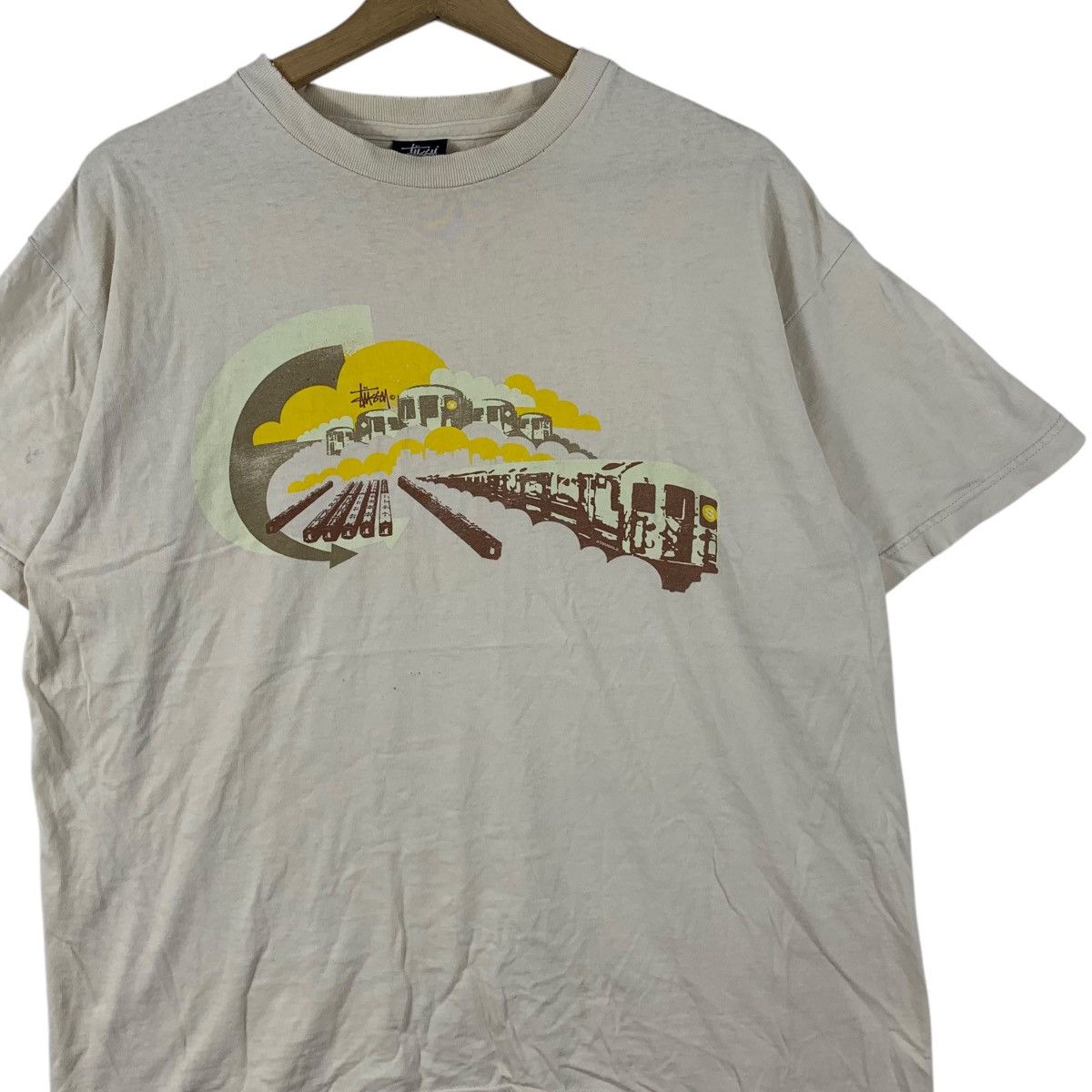 Stussy Vintage STUSSY TRAIN YARD Skateboard New York Scene Tee Size US L / EU 52-54 / 3 - 3 Thumbnail