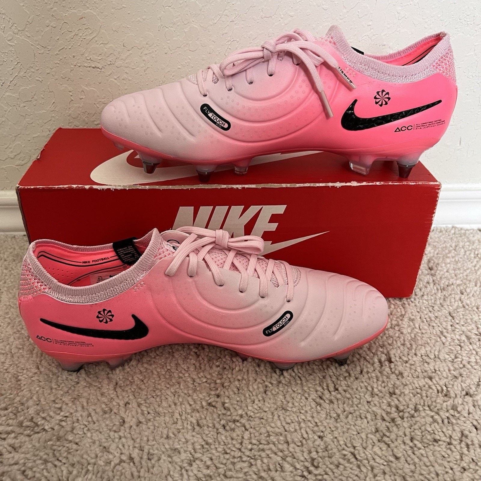 Nike Nike Legend 10 Elite SG Pro ACC Size 8.5 Pink Cleats New Size US 8.5 / EU 41-42 - 2 Thumbnail
