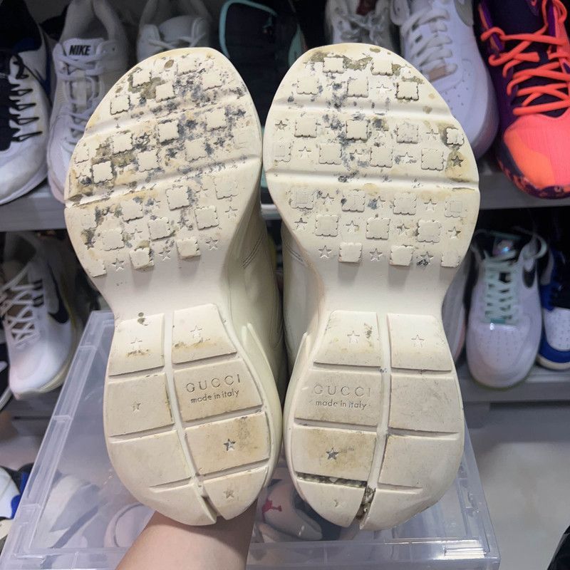 Gucci Gucci Rhyton Logo White Low-Top Sneakers Size US 8.5 / EU 41-42 - 4 Thumbnail