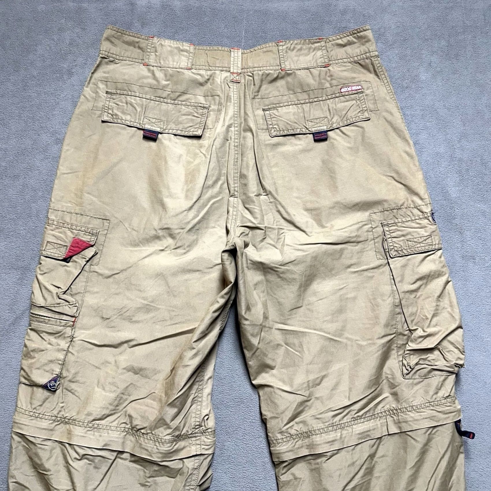 Vintage VINTAGE Ozoc Pants Mens 38x32 Baggy Cargo Festival Wide Leg Skater 90s Pants Mens Brown 90s Hip Hop Mens Size US 38 / EU 54 - 4 Thumbnail