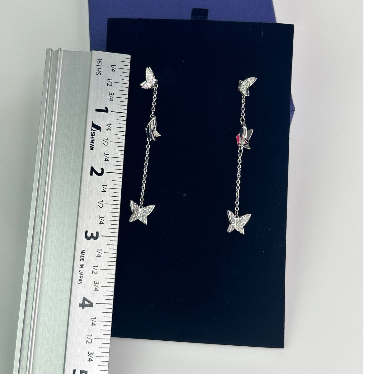 Swarovski Swarovski Idyllia Lilia drop earrings Butterfly, Long Size ONE SIZE - 4 Thumbnail