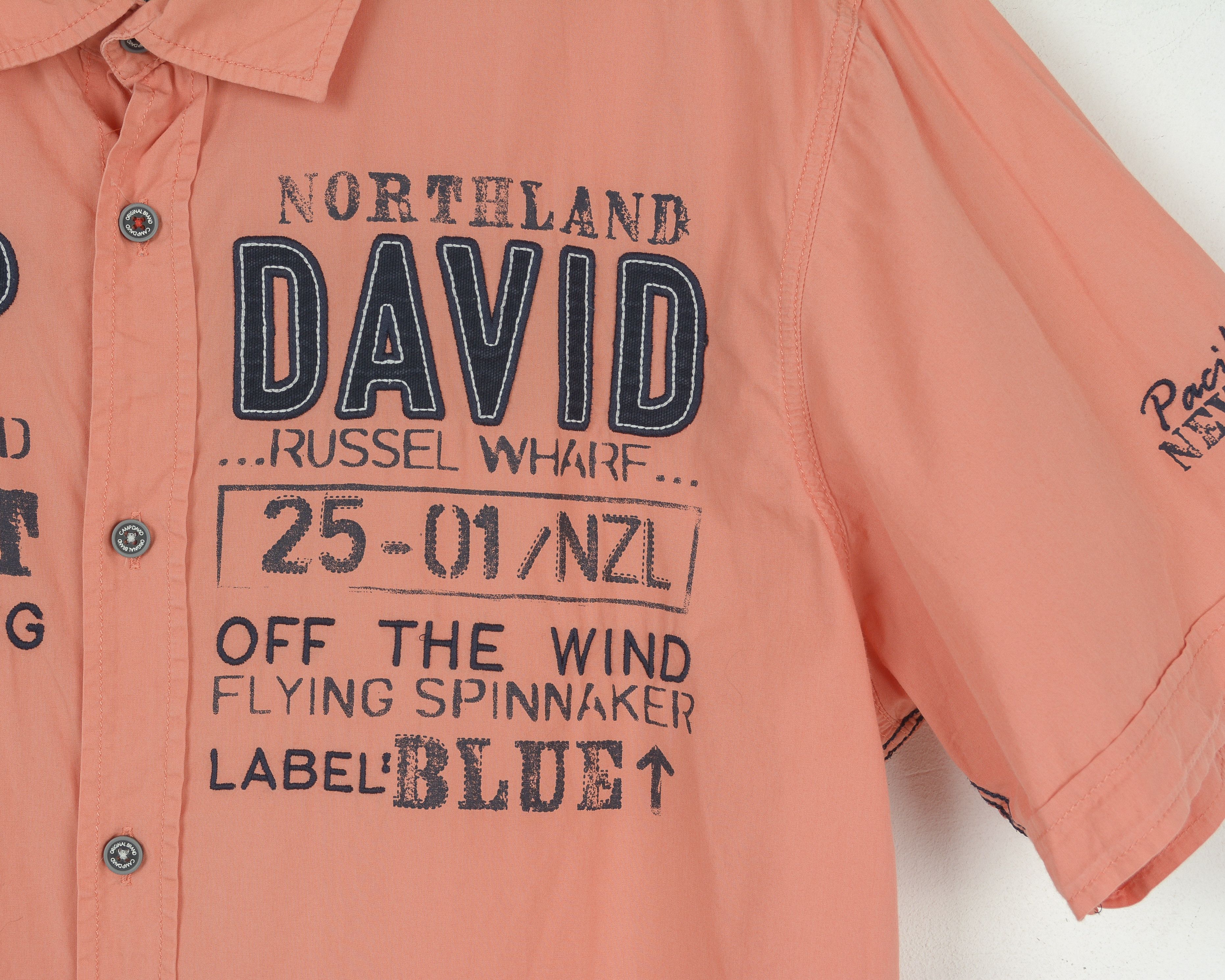 Camp David Short Sleeve Shirt Button Embroidery Casual Regular Fit Top Size US M / EU 48-50 / 2 - 4 Thumbnail
