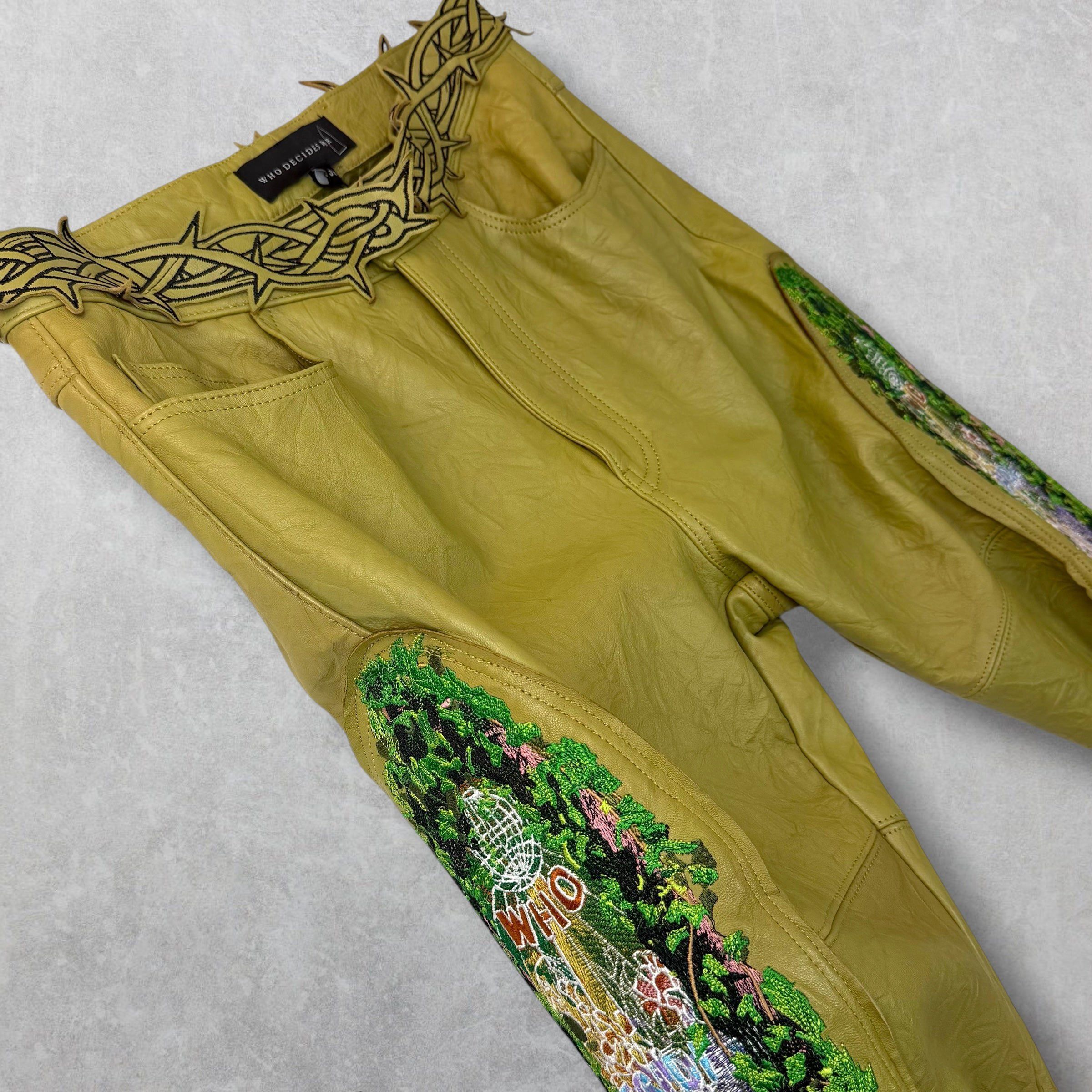 Who Decides War Who Decides War Garden Glass Leather Pants 30 Size US 30 / EU 46 - 4 Thumbnail
