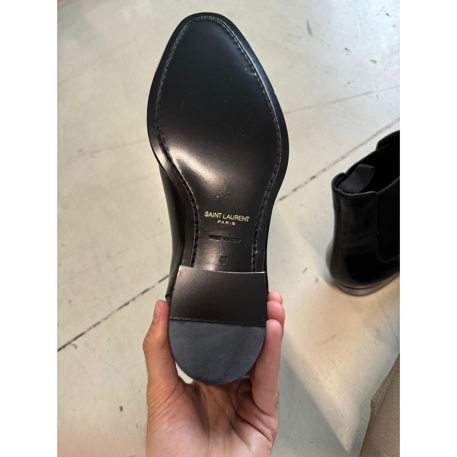 Saint Laurent Paris o1alsimx924 41440 Type C Leather Boots in Black Size US 9 / EU 42 - 9 Thumbnail