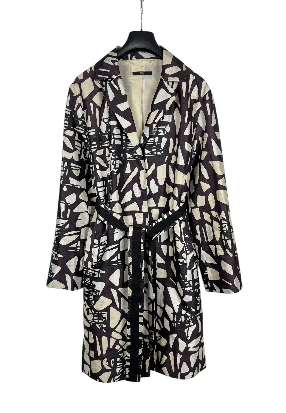 Hugo Boss Hugo Boss Silk Printed Belted Coat size UK10 IT42 Size M / US 6-8 / IT 42-44 - 9 Thumbnail
