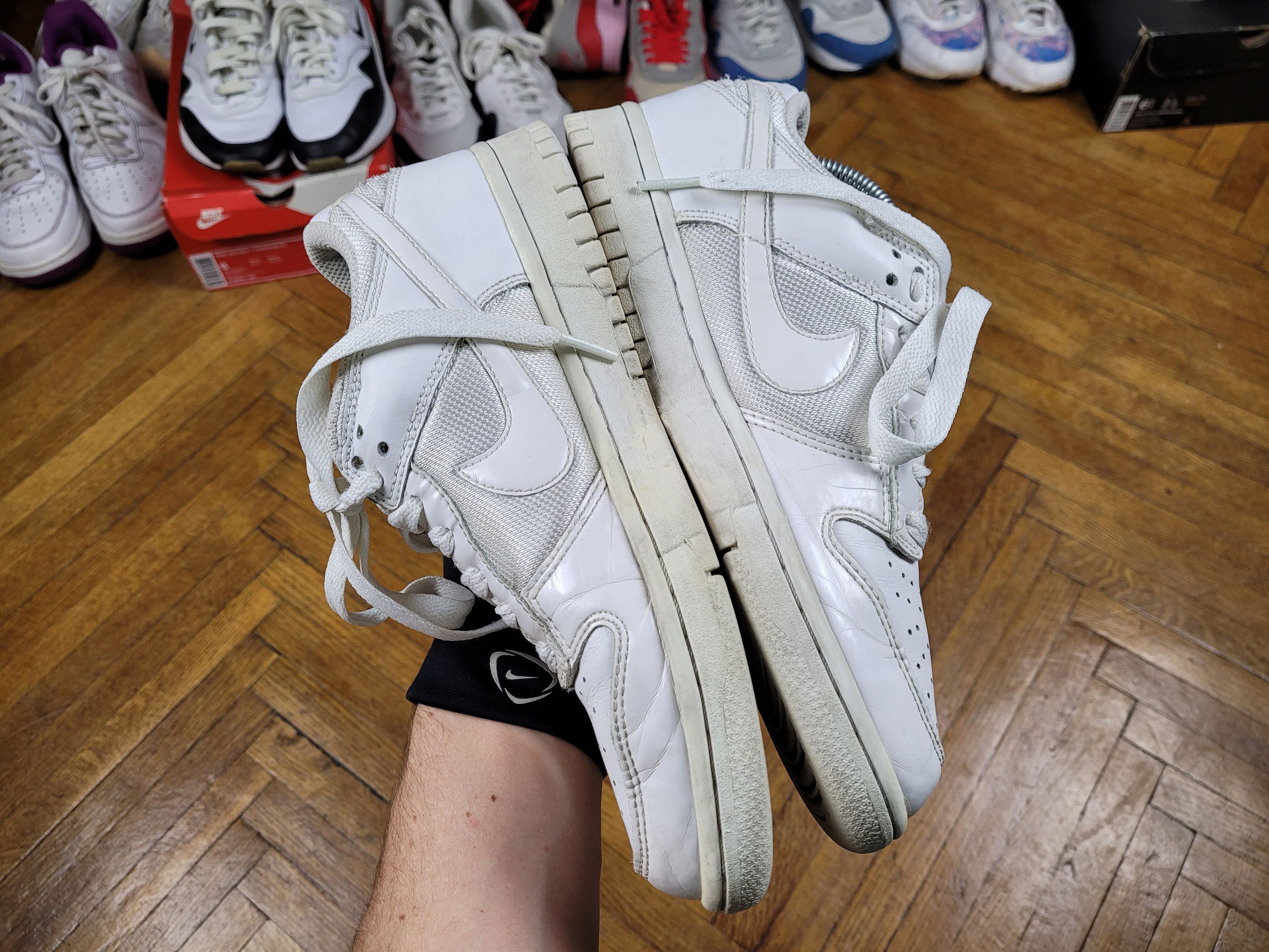 Nike 2008 Vintage Nike WMNS Dunk Low All White Size US 8.5 / IT 38.5 - 8 Thumbnail