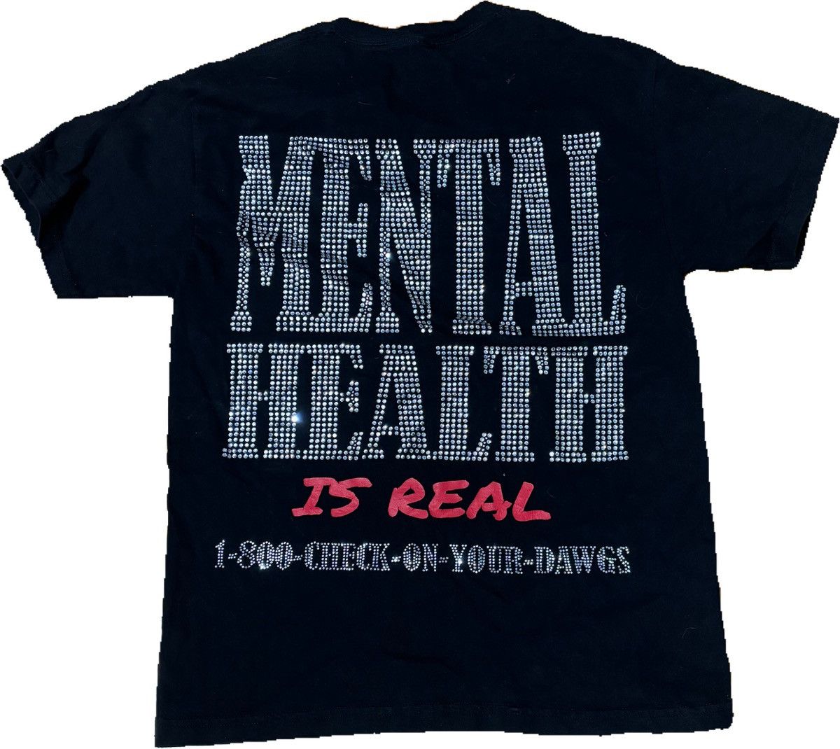 Other Alpha Co. “Mental Health” Rhinestone Tee [TTS FIT] Size US M / EU 48-50 / 2 - 1 Thumbnail