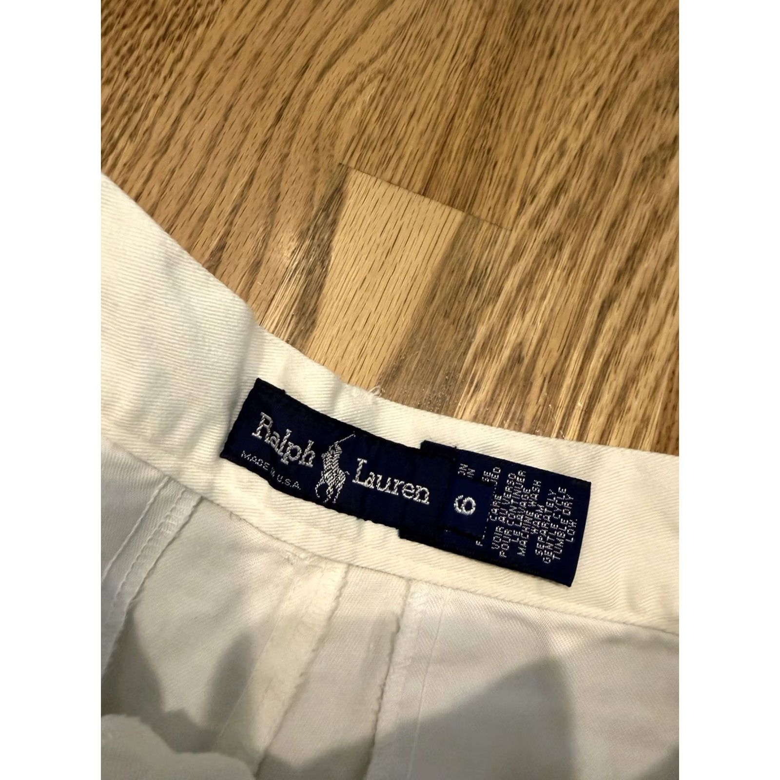 Polo Ralph Lauren VINTAGE Ralph Lauren Shorts Women’s 6 Chino High Rise Pleated Baggy White 90s USA Classic Preppy Cotton Polo Ralph Lauren Womens Size 28" / US 6 / IT 42 - 5 Thumbnail