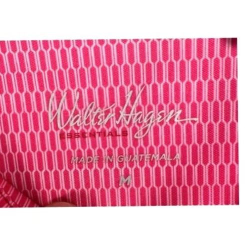 Vintage Walter Hagen Polo Shirt Adult Medium Pink Geometric Golf Short Sleeve Mens Size US M / EU 48-50 / 2 - 4 Thumbnail