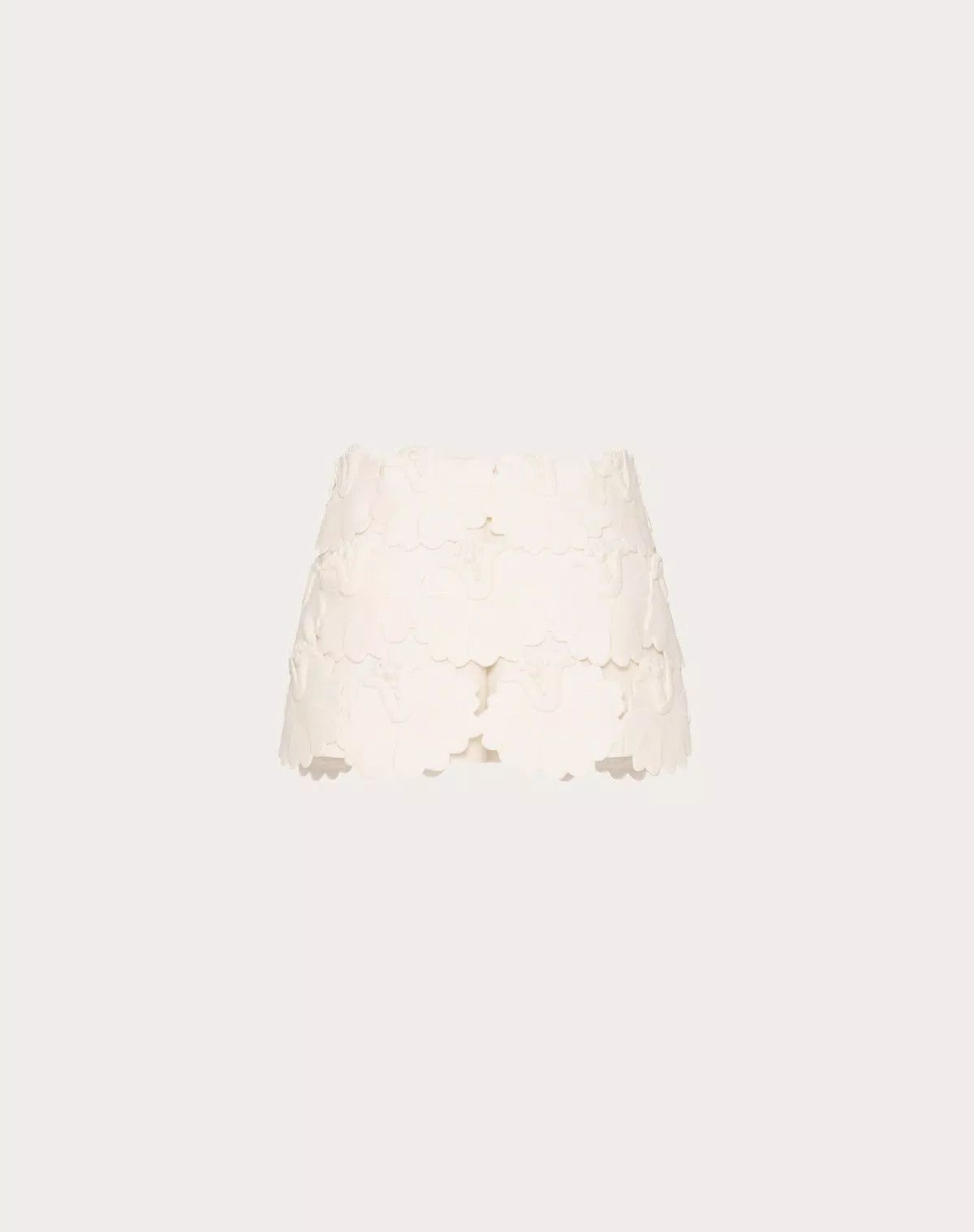 Valentino o1s1wg110525 Embroidered Crepe Couture Skort in White Size 27" / US 4 / IT 40 - 2 Thumbnail