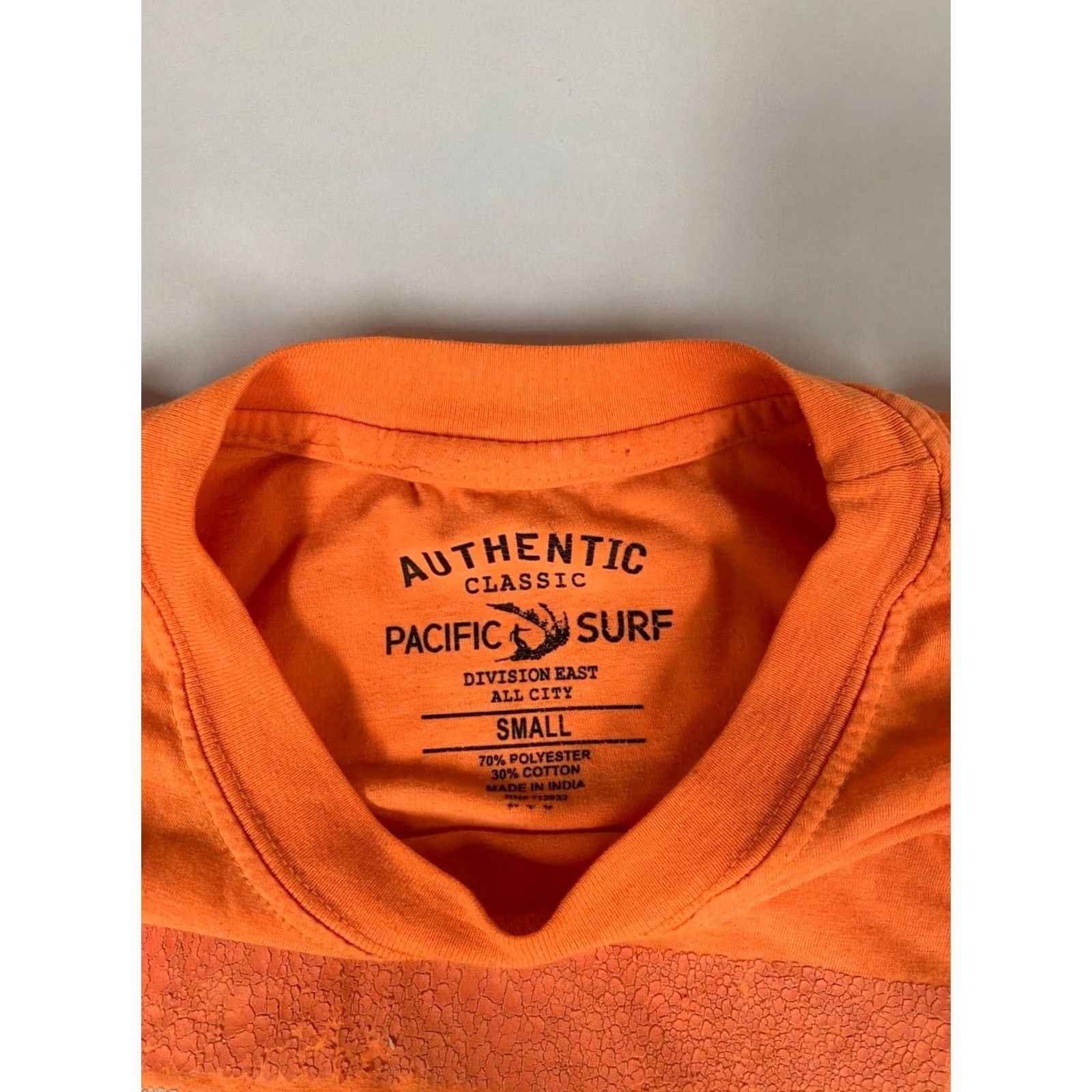 Vintage Pacific Surf Shirt MEns Short Sleeve Orange Florida Graphic Logo Crew Neck S Size US S / EU 44-46 / 1 - 4 Thumbnail