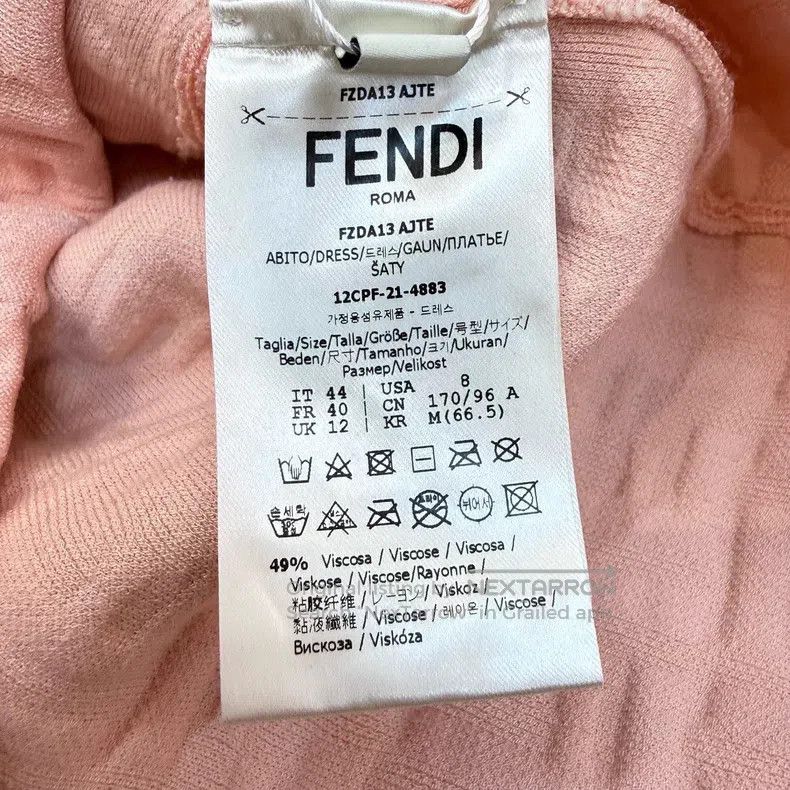 Fendi Fendi SS22 Logo Raised Embossing Sleeveless Dress Size M / US 6-8 / IT 42-44 - 6 Thumbnail