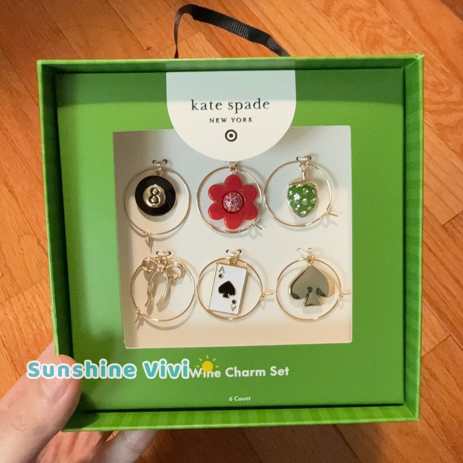 Kate Spade New Kate Spade New York Target Collab Wine Charm Set 6 count Size ONE SIZE - 1 Thumbnail
