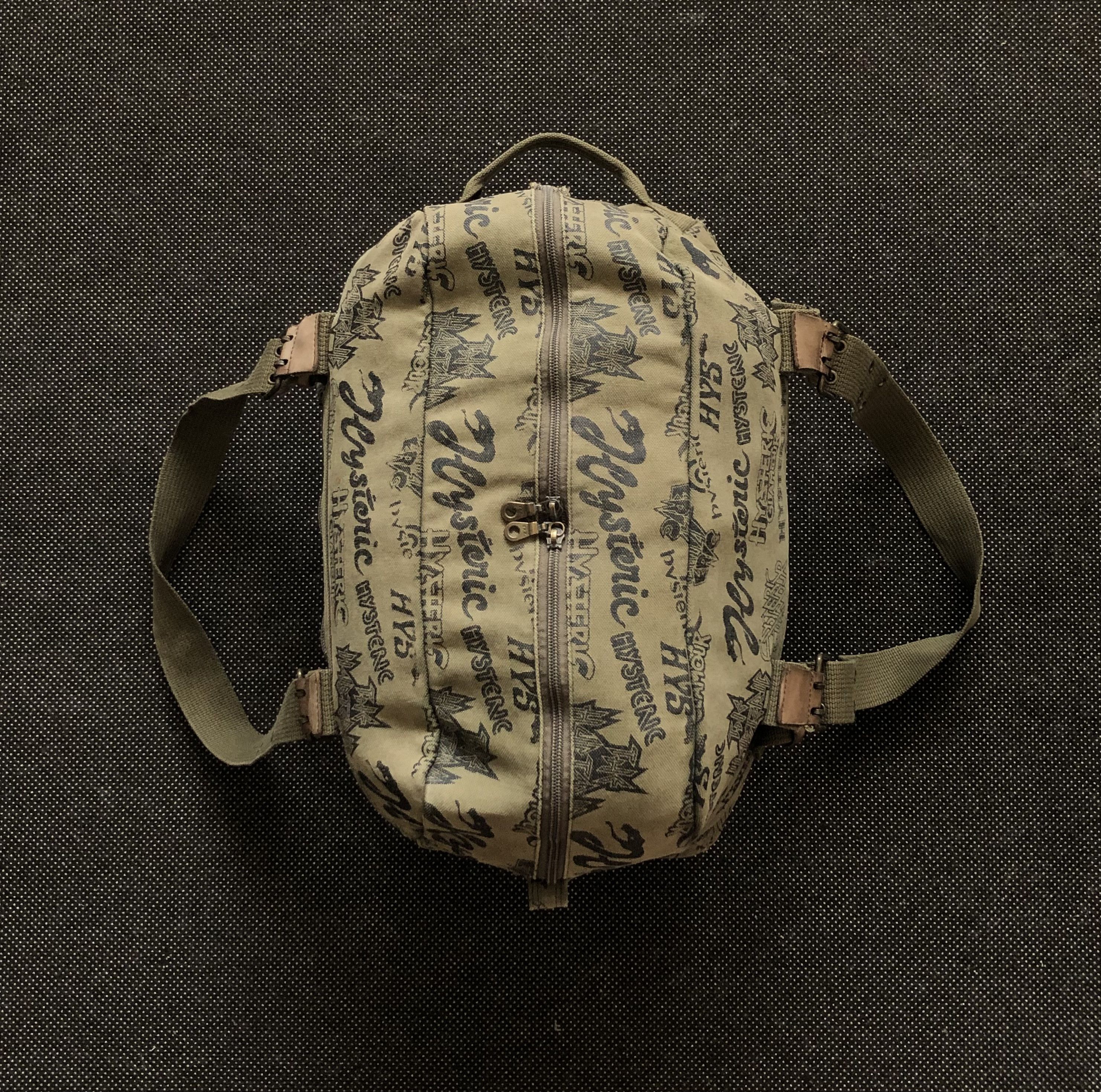 Hysteric Glamour × Vintage RARE🔥VINTAGE 90’S HYSTERIC GLAMOUR ARMY METAL DUFFLE BAG Size ONE SIZE - 2 Thumbnail