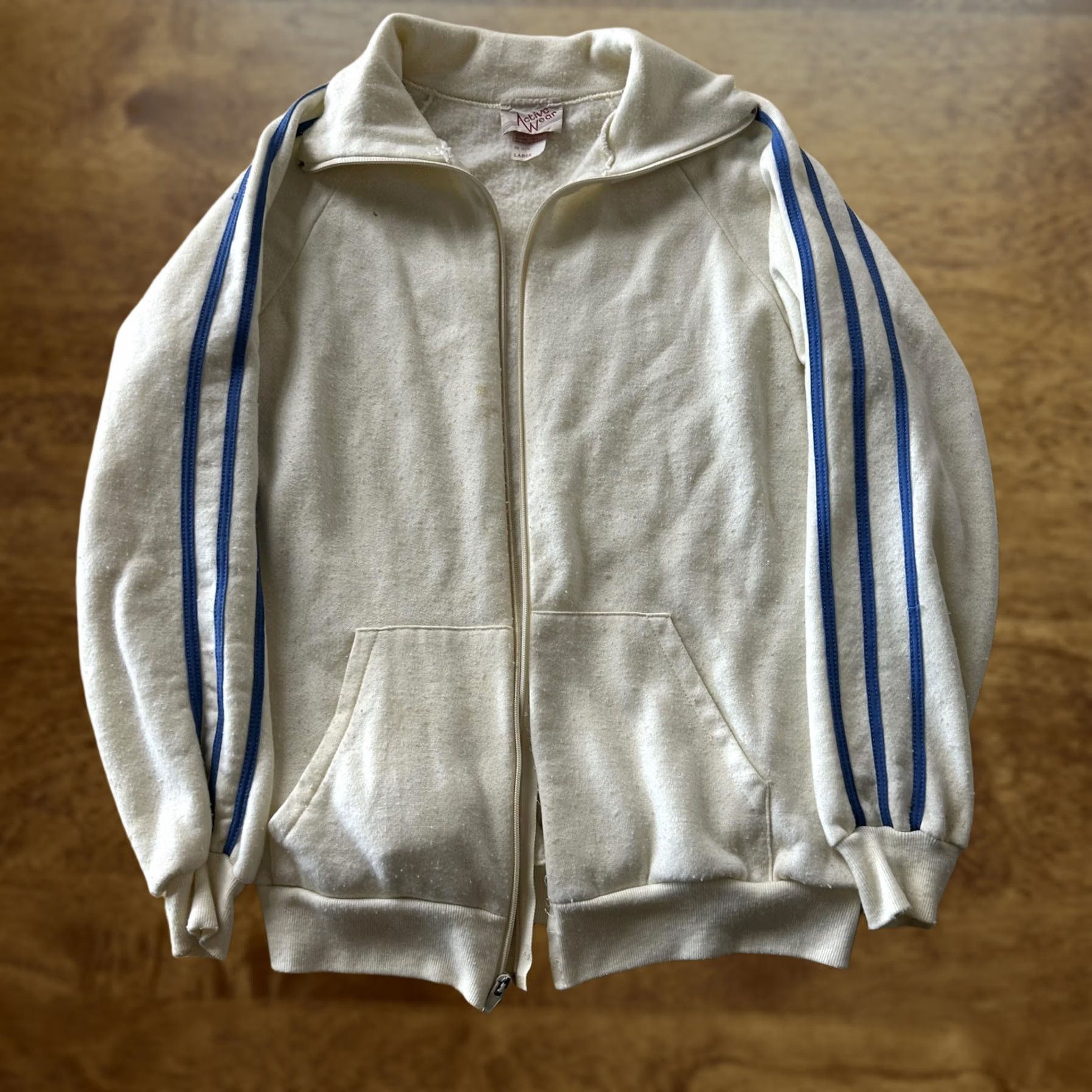 Vintage VINTAGE Active Wear Track Jacket Mens Large White Full Zip USA Size US L / EU 52-54 / 3 - 1 Thumbnail