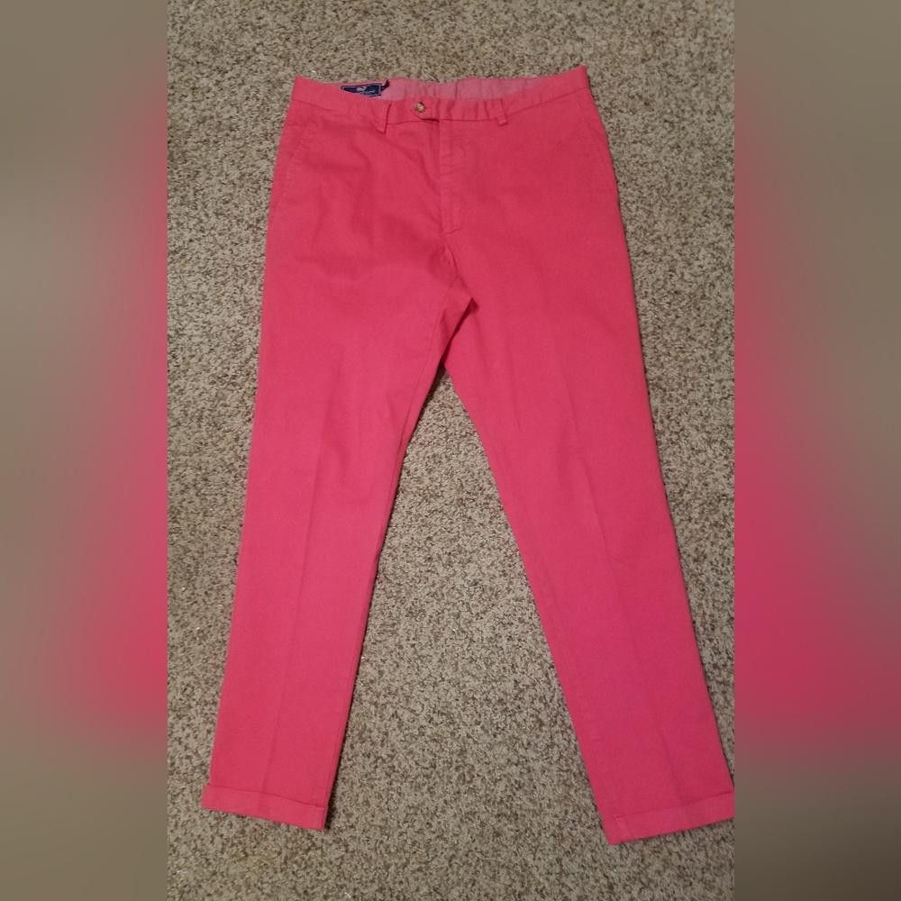 Vineyard Vines Vineyard Vines Vibrant Red Chinos 33X30 Size US 33 - 2 Thumbnail