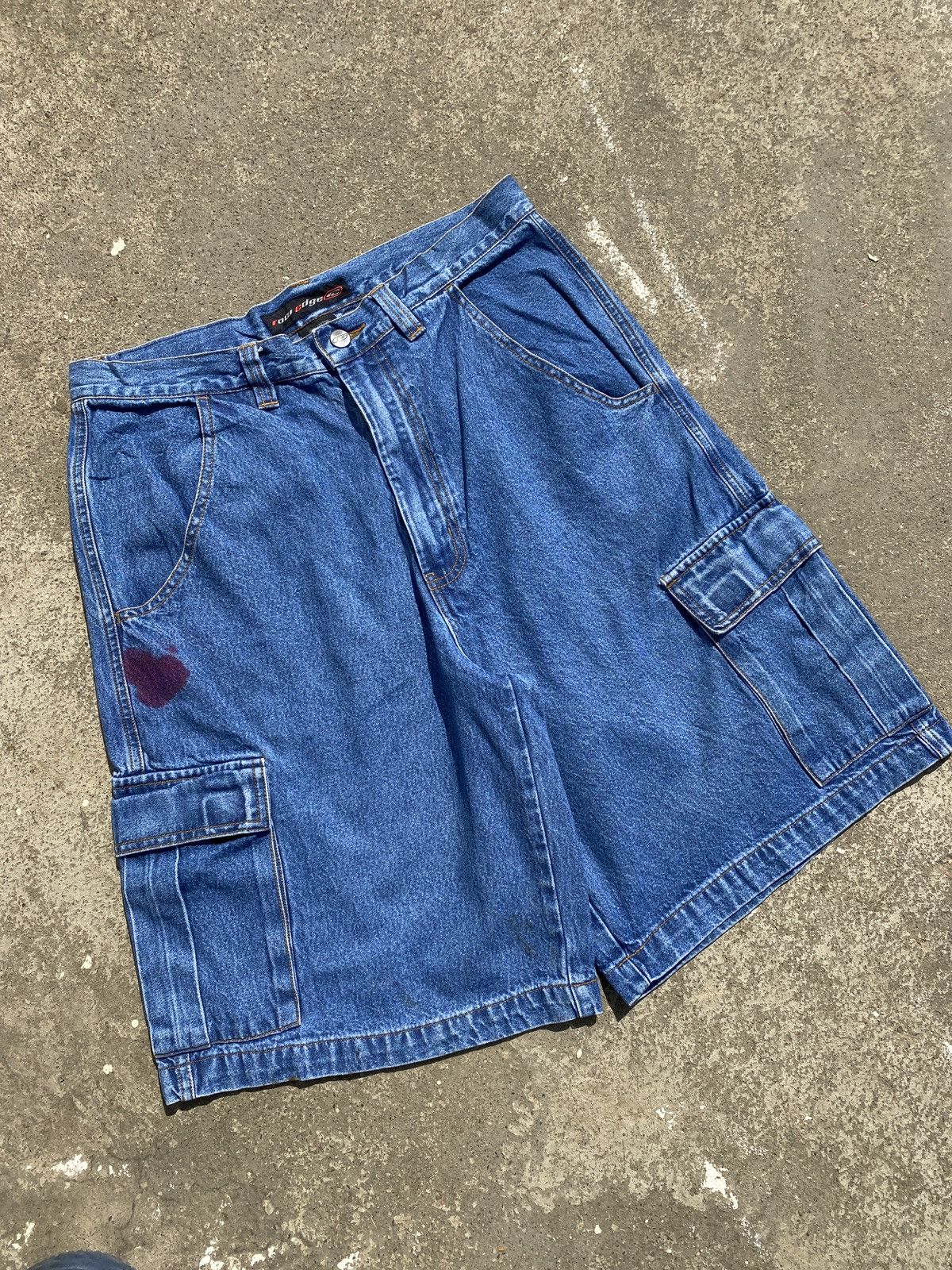 JNCO × Vintage ROW edge Denim Baggy short Size US 32 / EU 48 - 1 Thumbnail