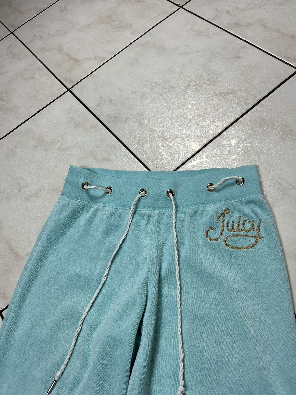 Juicy Couture × Vintage Vintage Juicy Couture Black label y2k velvet pants string Size 26" / US 2 / IT 38 - 3 Thumbnail