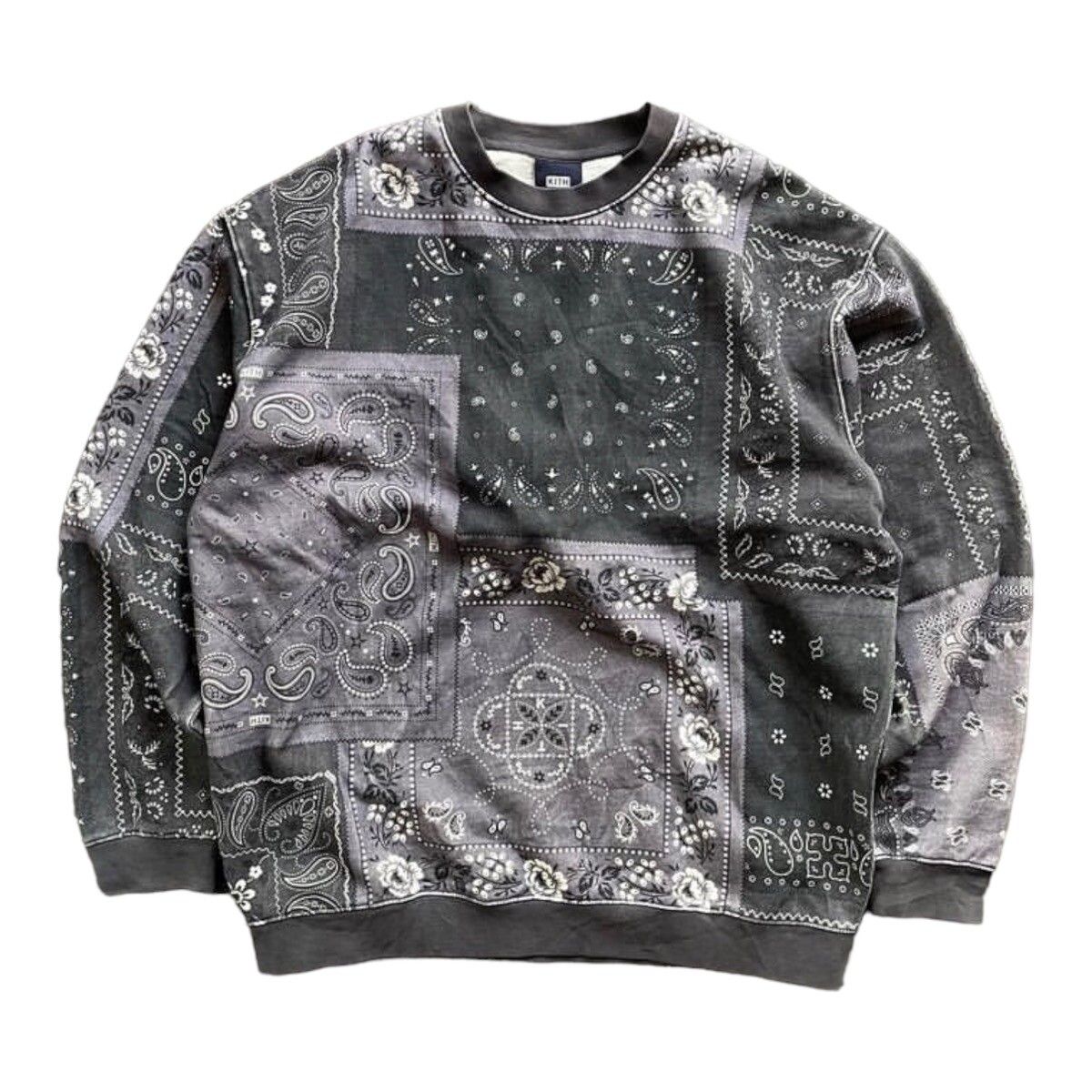 KITH DECONSTRUCTED BANDANA CREWNECK - スウェット