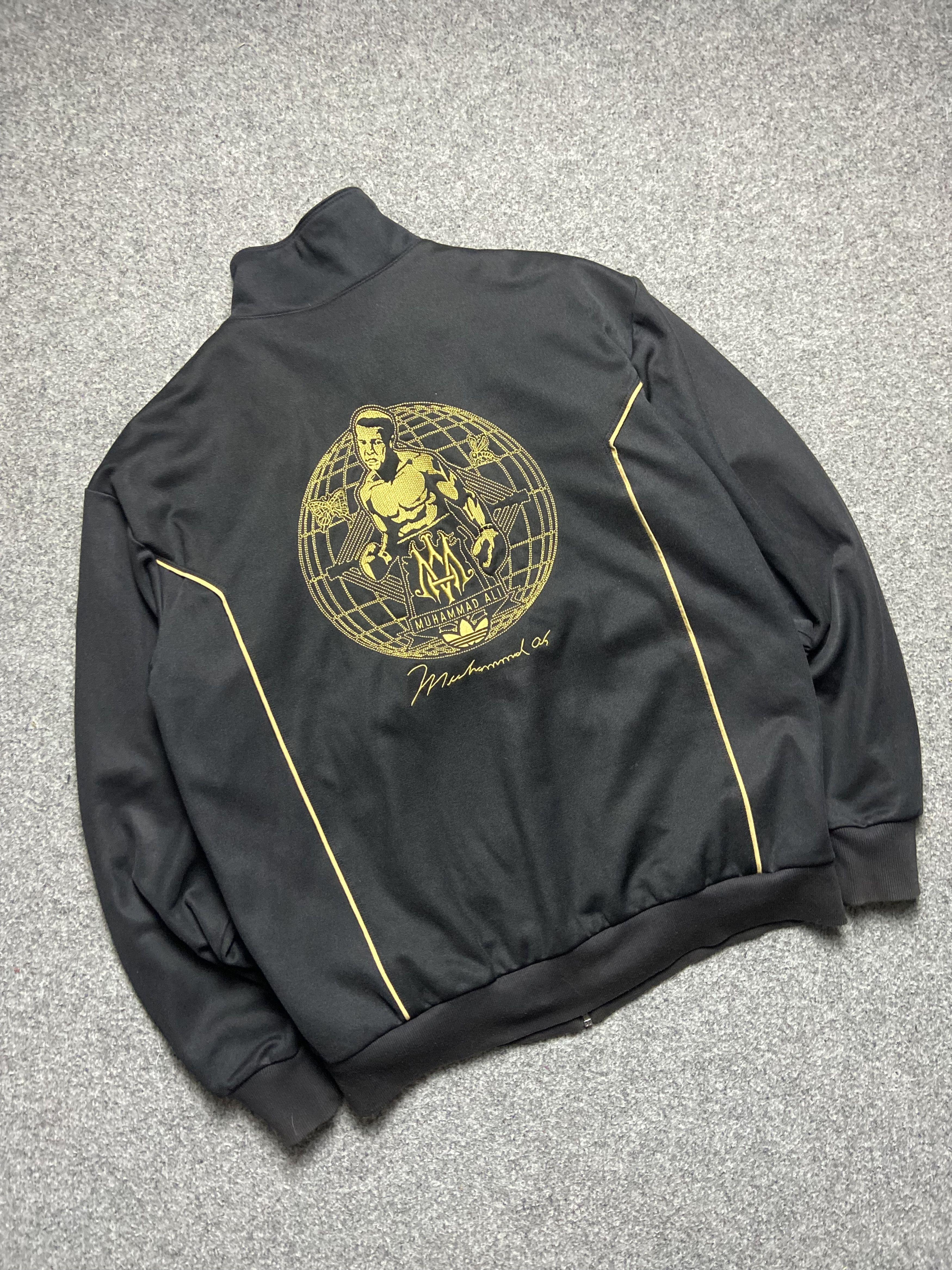 image of Vintage Adidas Muhammad Alli Jacket in Black, Men's (Size Medium)