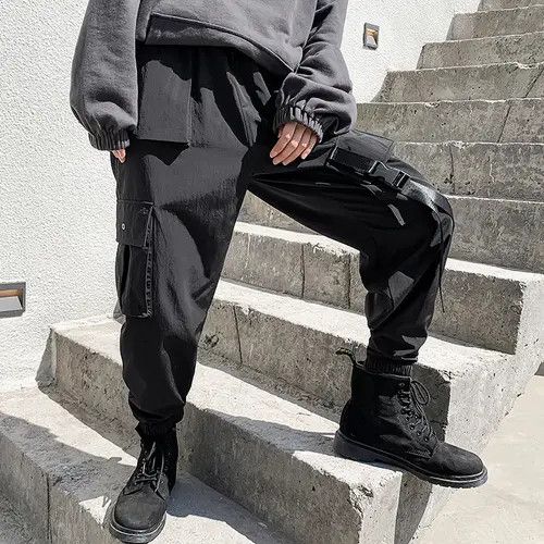 Jean Black Tactical Cargo Pants Size US 32 / EU 48 - 4 Thumbnail