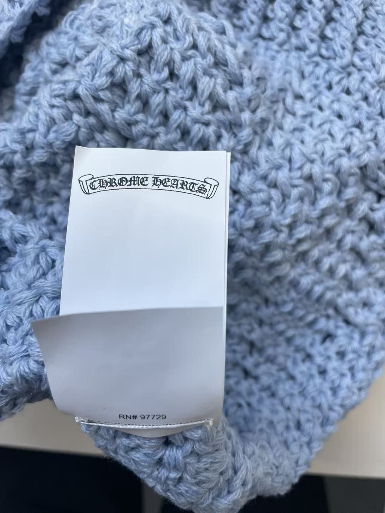 Chrome Hearts Chrome Hearts Baby Blue Cashmere Star Patch Beanie Size ONE SIZE - 9 Thumbnail