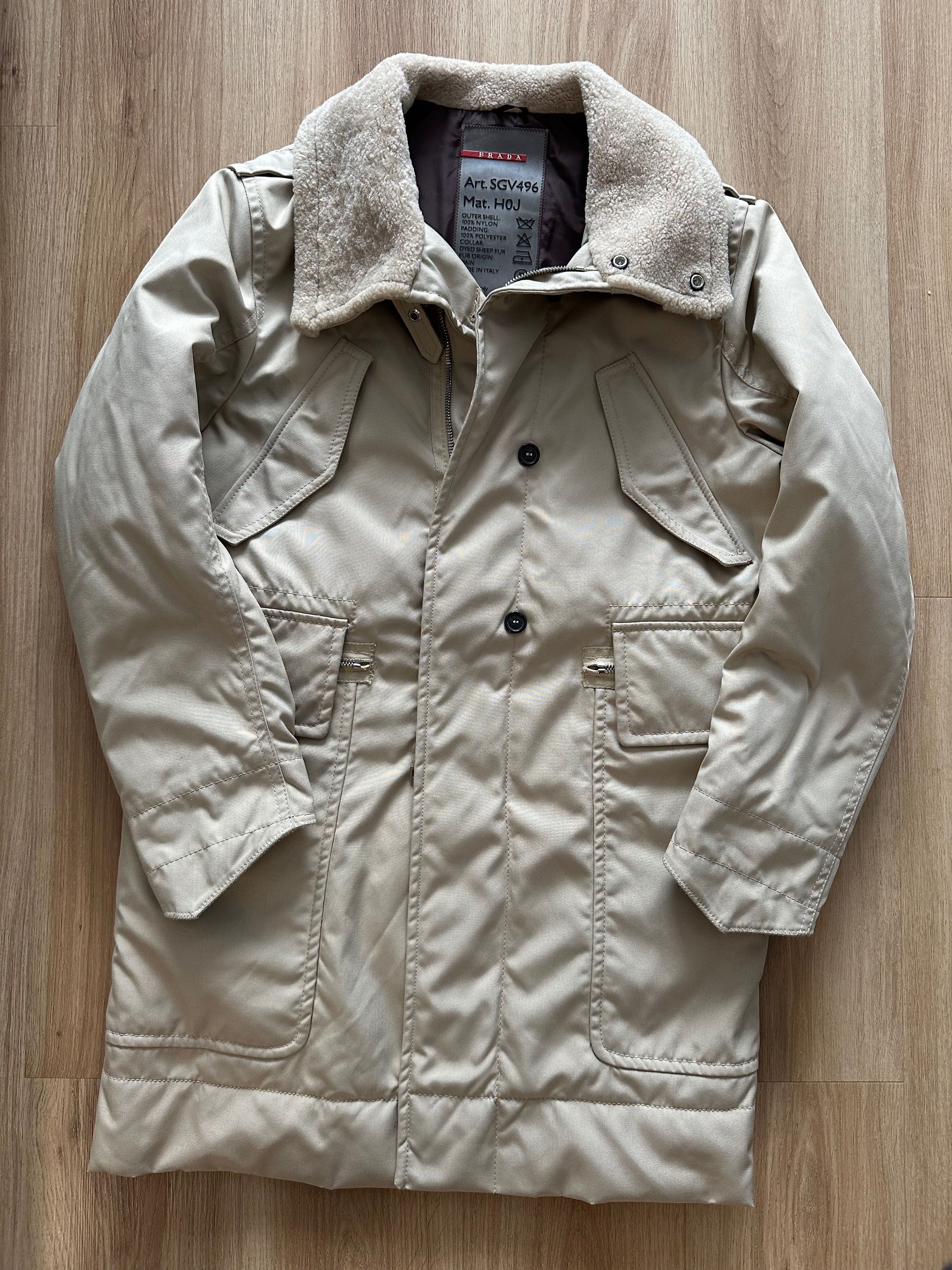 Prada PRADA padded beige coat warm jacket SGV496 coat Size US M / EU 48-50 / 2 - 18 Thumbnail