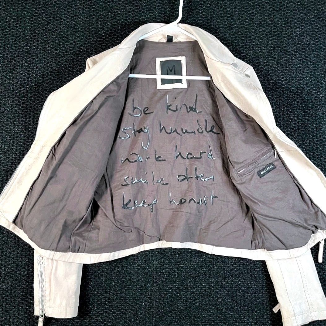 Vintage Mauritius Sofia Soft Pink Lambs Leather Moto Style Jacket Women Size 6 Pink Womens Jacket Size M / US 6-8 / IT 42-44 - 3 Thumbnail