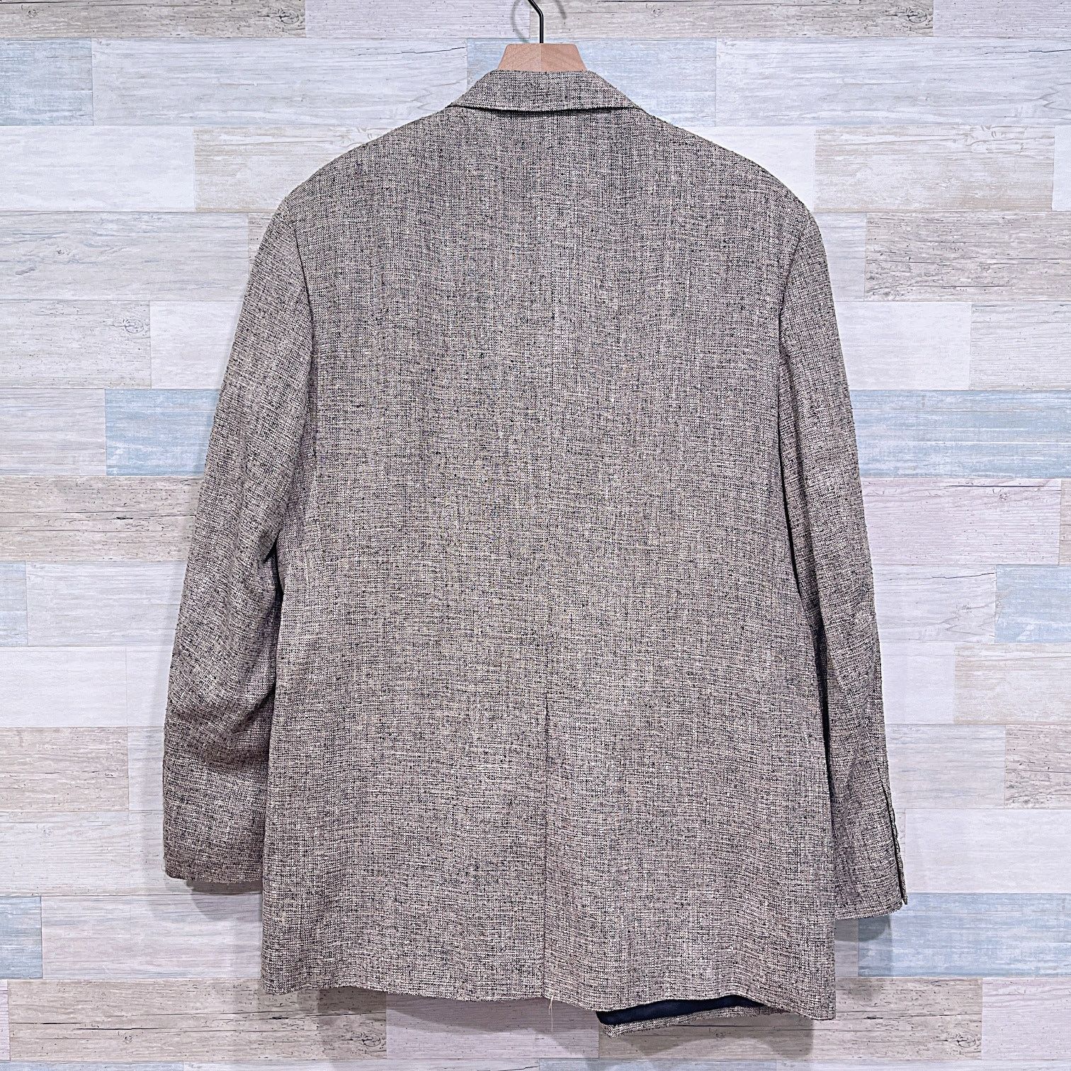 Other Savile Row 100% Silk Basketweave Sport Coat Jacket Taupe 46L Size 46L - 5 Thumbnail