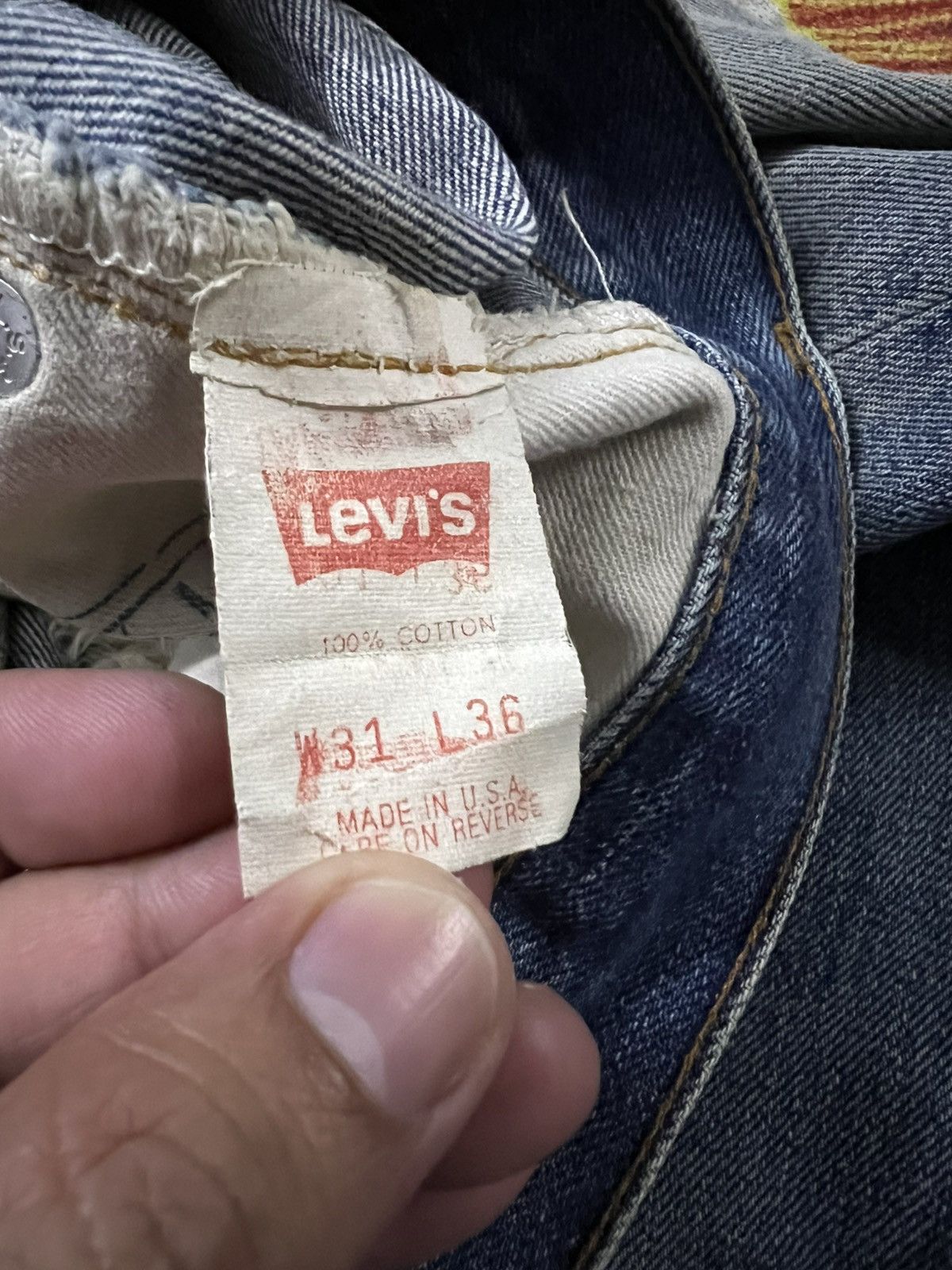 Levi's Vintage 1993 Levis 501 E Selvedge Distressed Ripped Jean Size US 29 - 24 Thumbnail