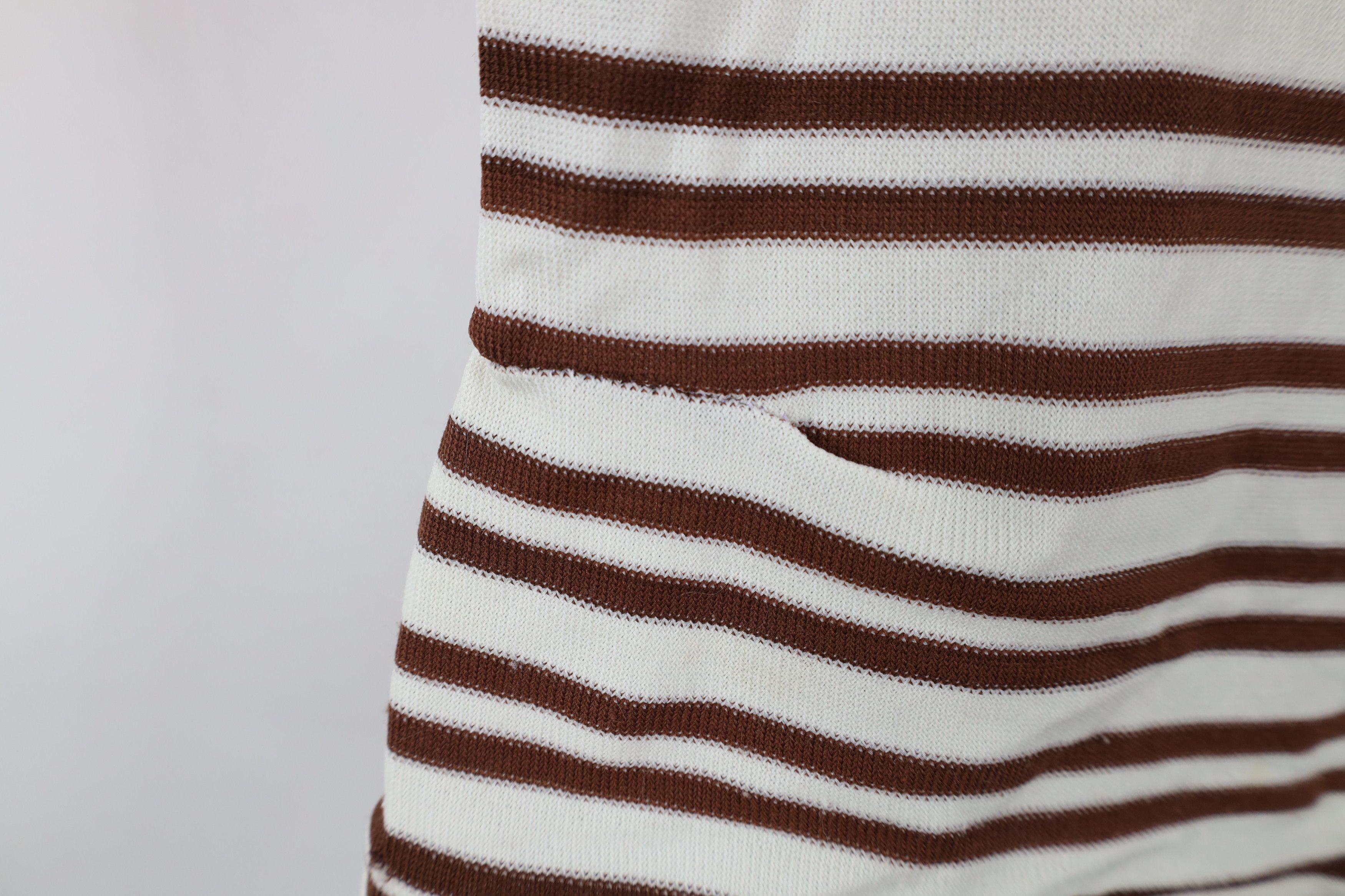 Vintage Vintage 70s Streetwear Striped Knit Tank Top T-Shirt Brown Size M / US 6-8 / IT 42-44 - 4 Thumbnail