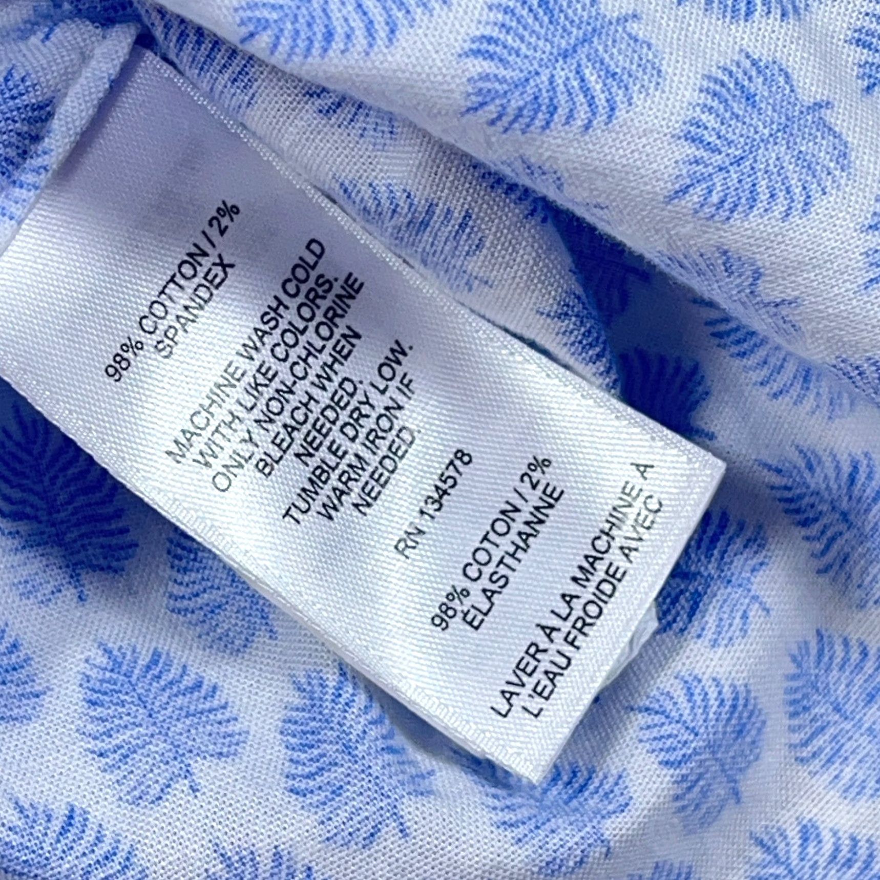 Vineyard Vines Vineyard Vines Shirt Men Medium Blue Button Up Leaf Floral Hawaiian Camp Hiking Size US M / EU 48-50 / 2 - 4 Thumbnail