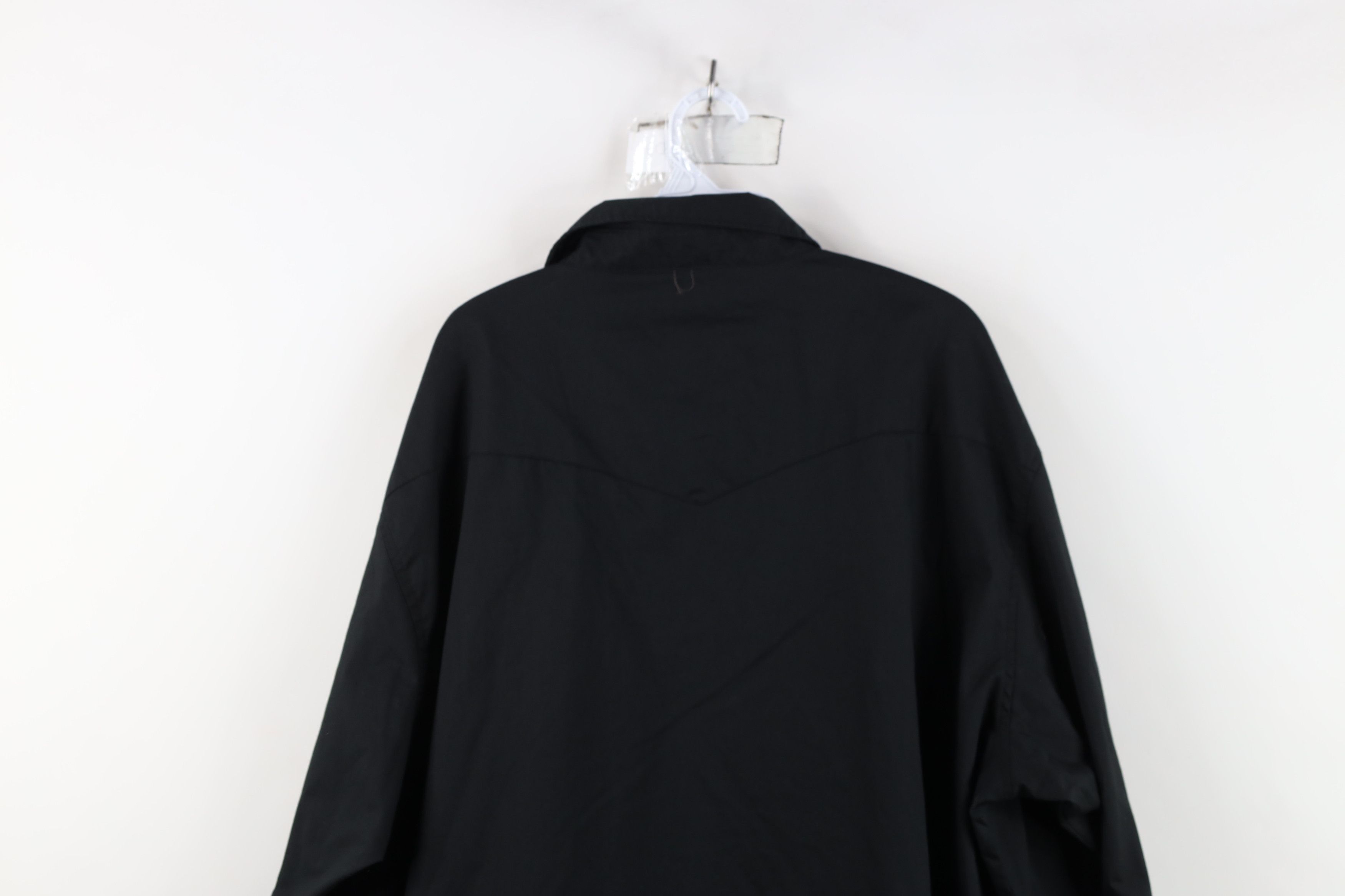 Wrangler Vintage 90s Wrangler Cowboy Snap Button Collared Shirt Black Size US XXL / EU 58 / 5 - 13 Thumbnail