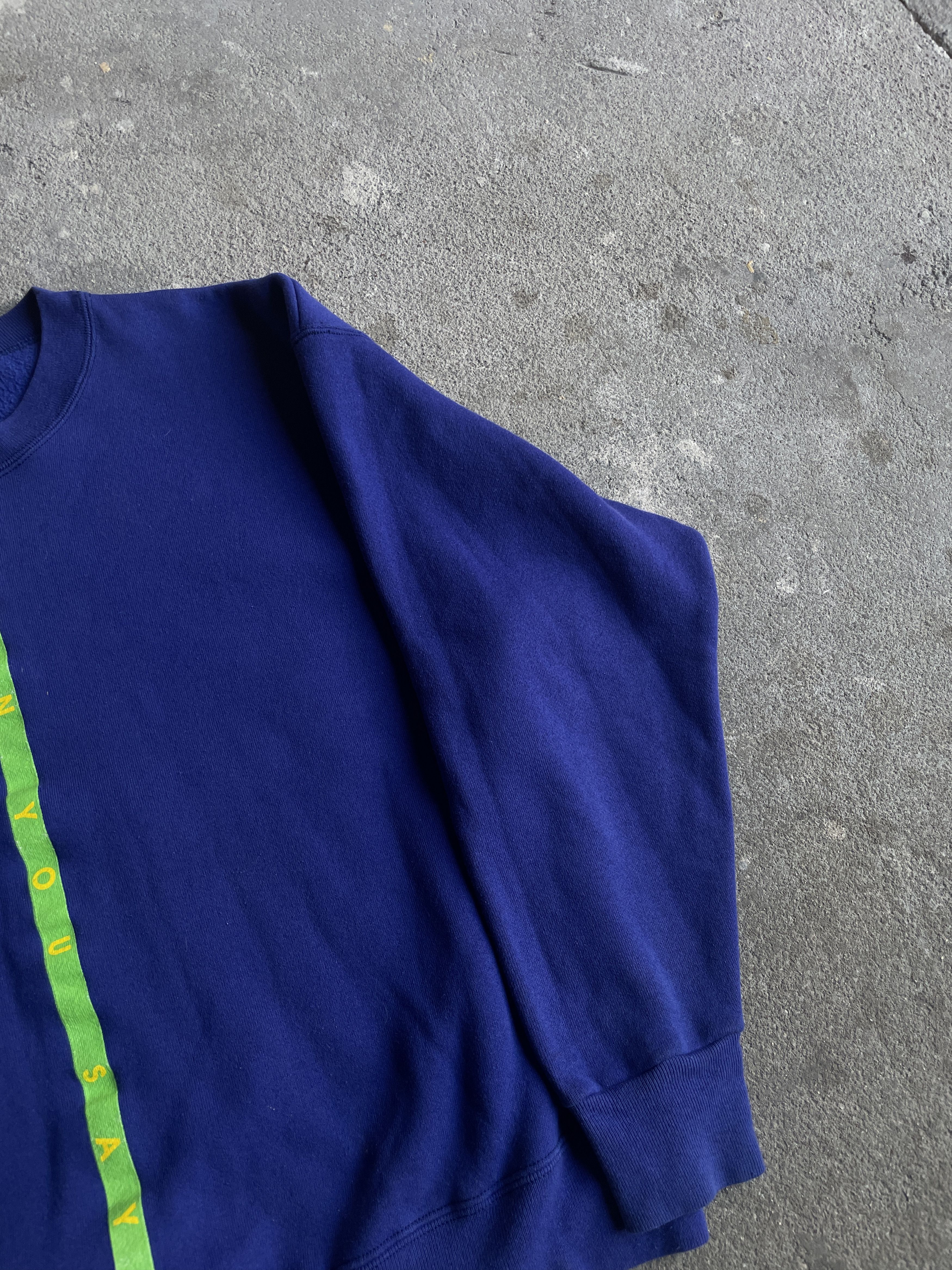 Nike × Vintage 80s Vintage Nike Sweatshirt crewneck Rare kick some butt Size US M / EU 48-50 / 2 - 9 Thumbnail