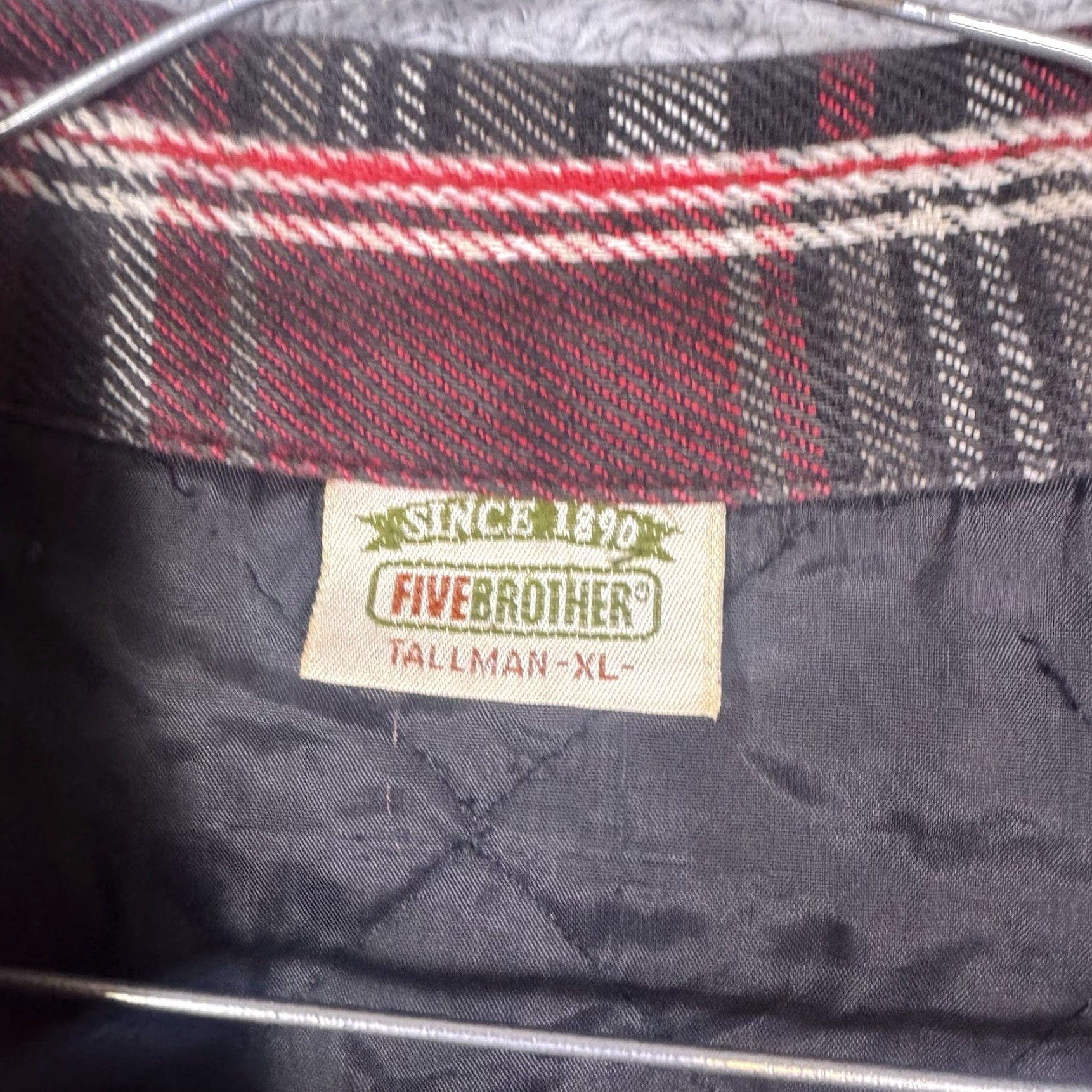 Vintage VINTAGE Five Brother Shirt Jacket Mens L Plaid Flannel Quilt Lined USA Made Java? Size US L / EU 52-54 / 3 - 7 Thumbnail