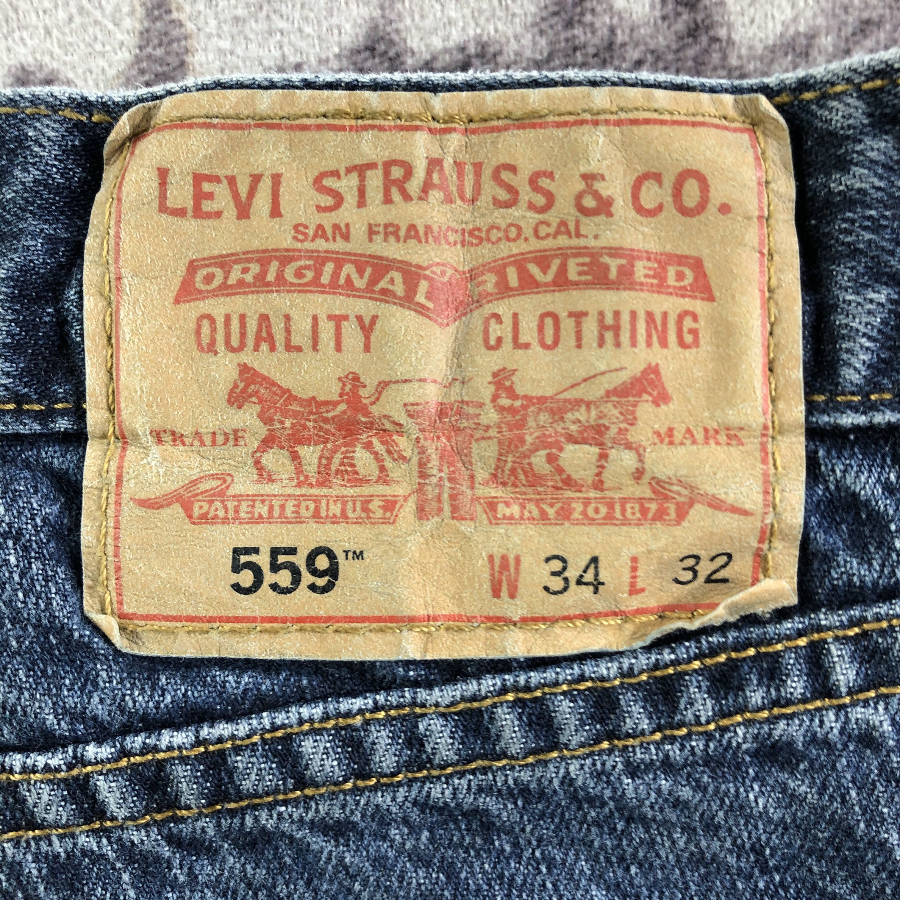 Levi's × Vintage Vintage Blue Wash Levis 559 Jeans-JM3458 Size 35" - 5 Thumbnail