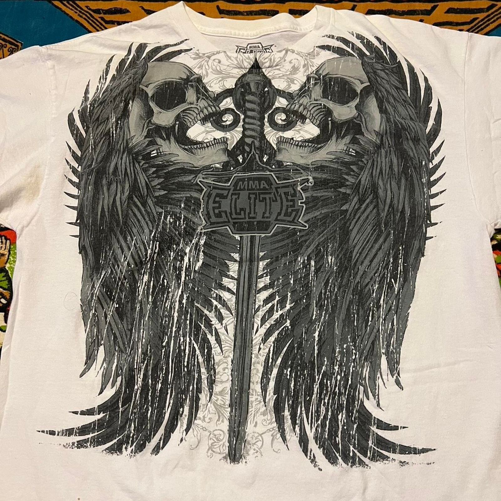 Affliction × JNCO × Tapout Crazy rare mma elite y2k affliction shirt skulls goth tapout Size US XL / EU 56 / 4 - 2 Thumbnail