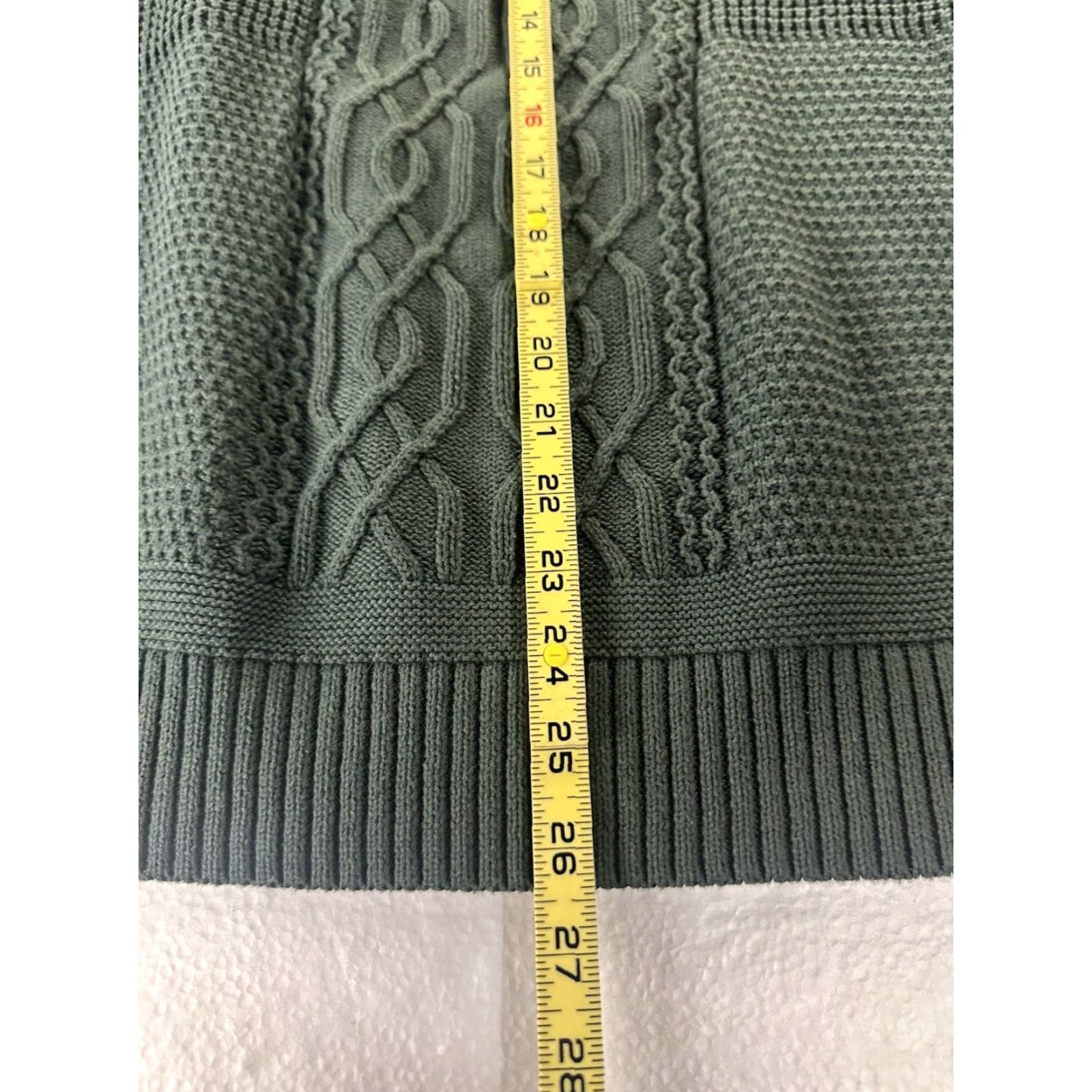 Ben Sherman Ben Sherman Sweater Men Medium Green Cable-Knit Long Sleeve Sweatshirt Pullover Size US M / EU 48-50 / 2 - 5 Thumbnail