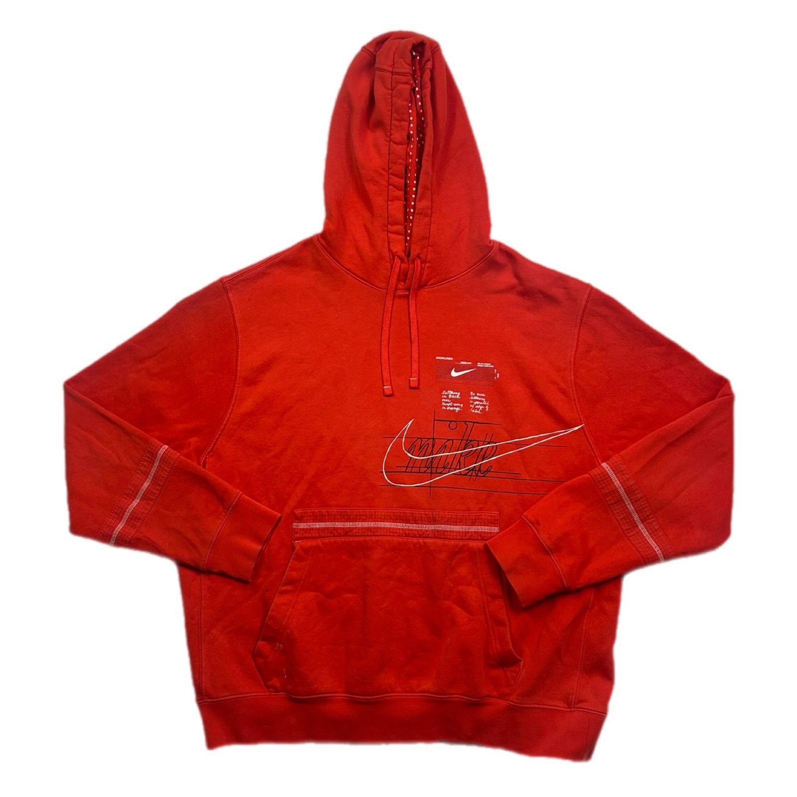 Nike Nike Story of The Swoosh Red Men's Fleece Hoodie Size XL Size US XL / EU 56 / 4 - 1 Thumbnail