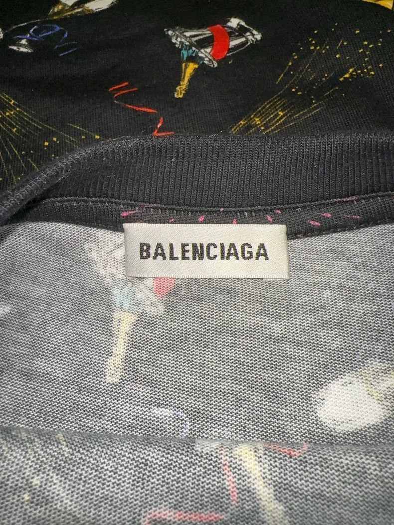 Balenciaga Balenciaga Full printed crewneck ladies short sleeve T-shir Size XS / US 0-2 / IT 36-38 - 3 Thumbnail