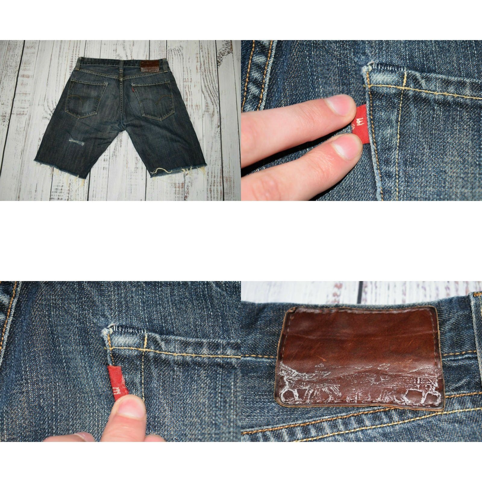 Levi's Levi's Capital E Jeans Shorts Cutoff Matchstick Slim Straight USA Made Size 32 Blue Denim Cotton Men Slim Inseam 11in 32x11 Size US 32 / EU 48 - 8 Thumbnail