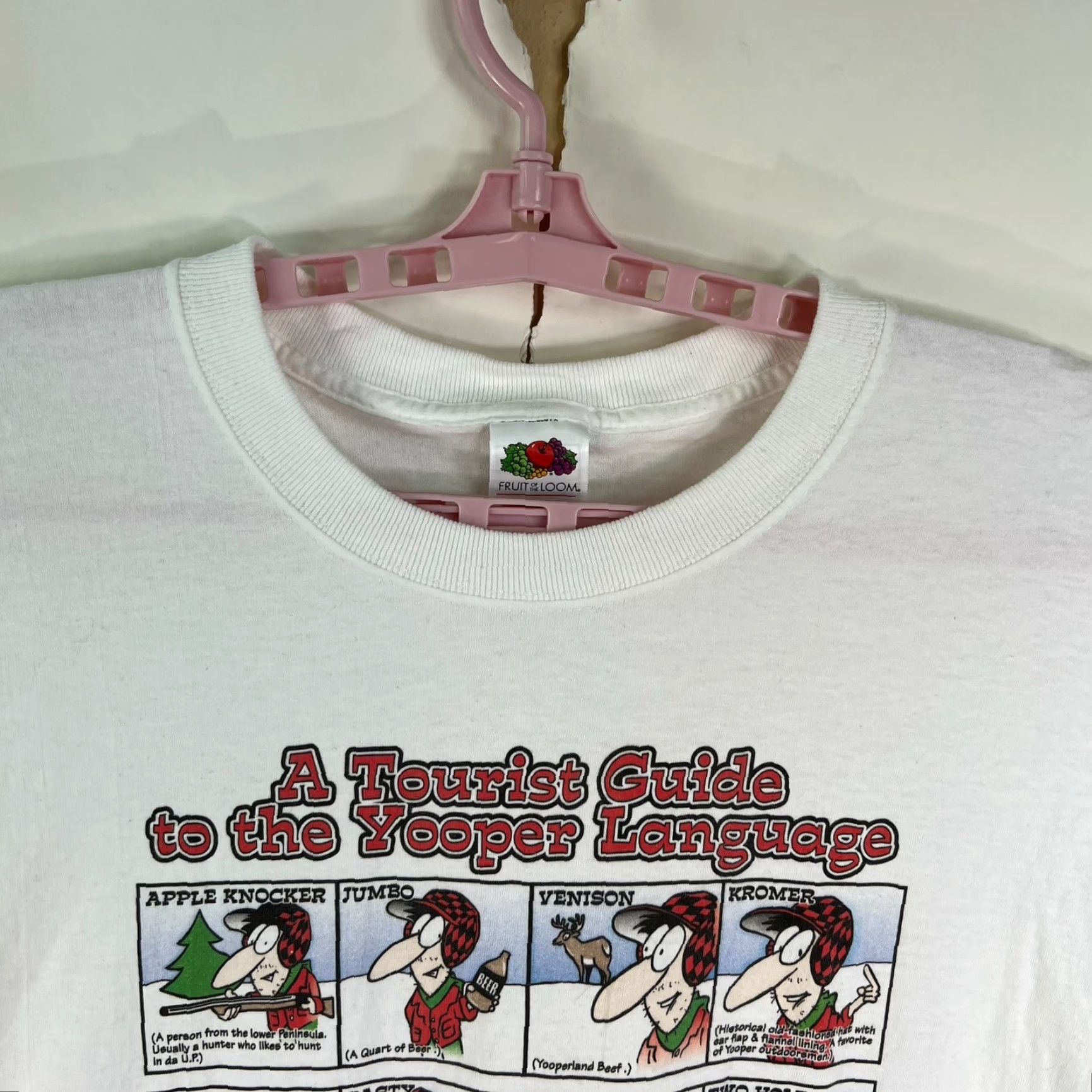 Fruit Of The Loom VINTAGE Yooper's Guide To Language Yooperisims Adult Size 4XL White Size US XXL / EU 58 / 5 - 3 Thumbnail