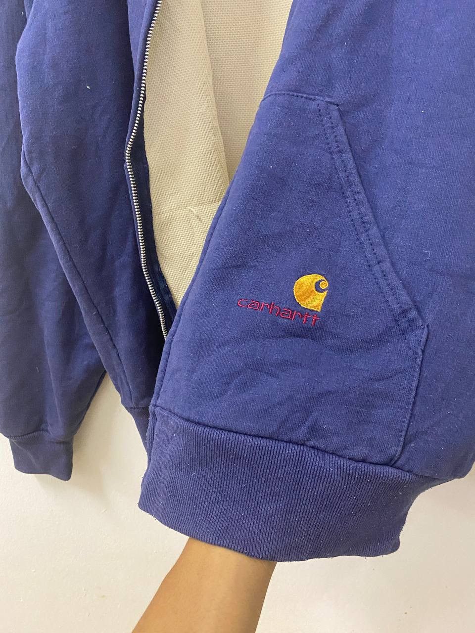 Carhartt Vintage 90s Carhartt Zip Up Heavyweight Hoodie Thermal Lined Size US L / EU 52-54 / 3 - 4 Thumbnail