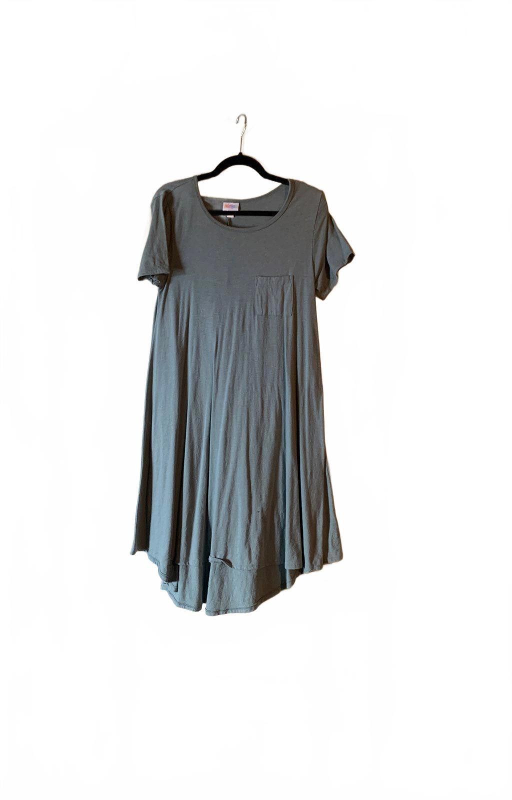Designer LuLaRoe Short Sleeve Swing Dress - XS - Soft Teal Size XS / US 0-2 / IT 36-38 - 1 Thumbnail