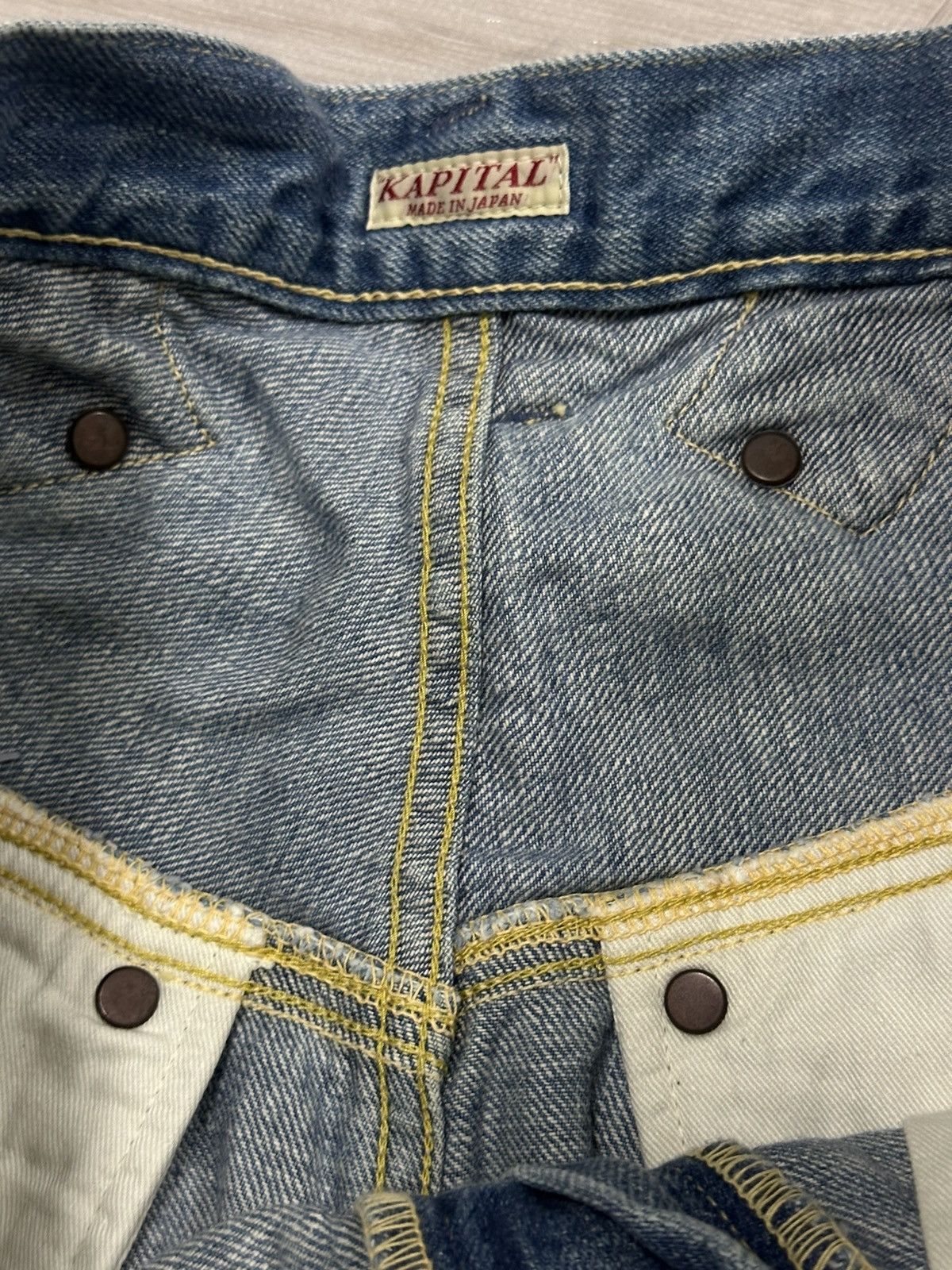 Kapital Kapital Japan Wide Leg Buckle Bag Denim Pant Size US 28 / EU 44 - 7 Thumbnail